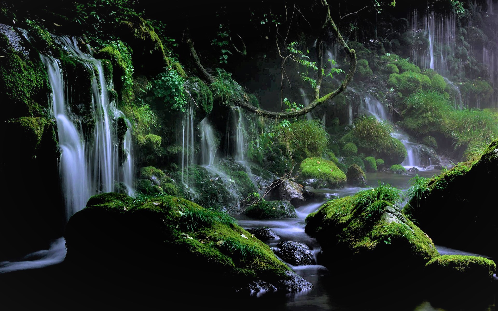 Скачать картинку Водопад, Зелень, Земля, Зеленый, Земля/природа в телефон бесплатно.