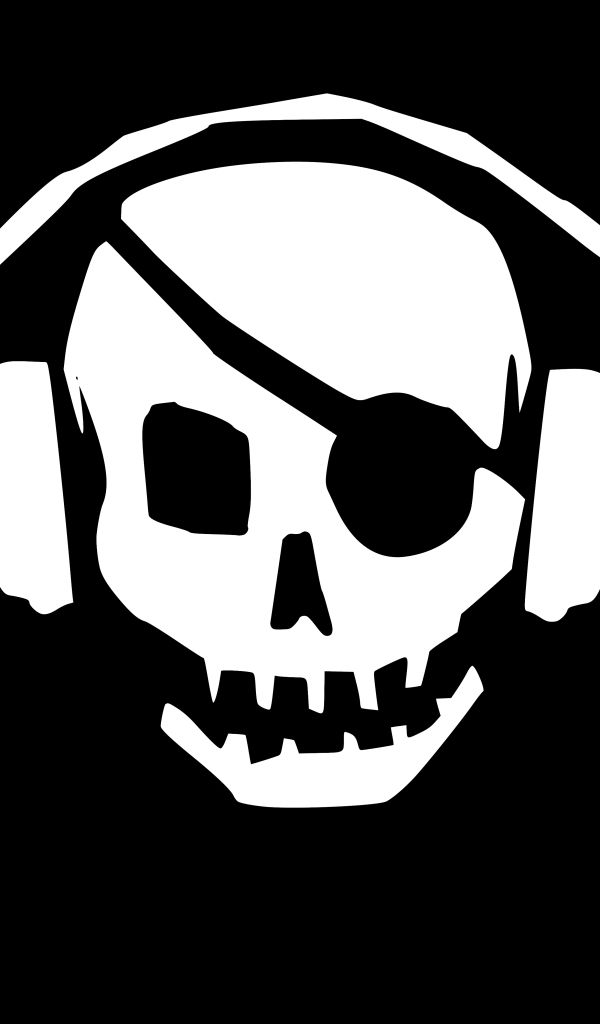 Download mobile wallpaper Headphones, Technology, Logo, Hacker, Skull for free.