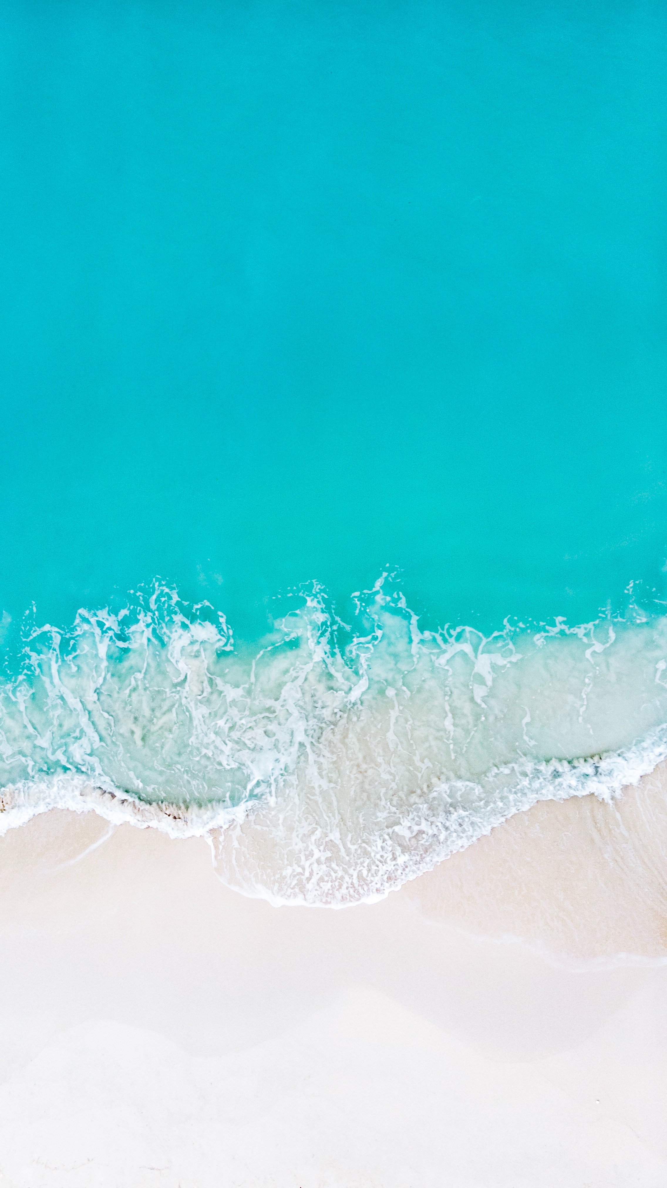 55616 завантажити шпалери природа, море, пісок, пляж, вид зверху, берег, банк, хвиля - заставки і картинки безкоштовно