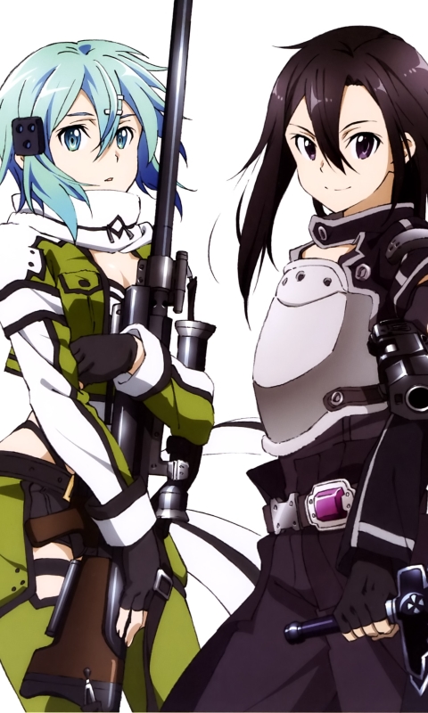 Descarga gratuita de fondo de pantalla para móvil de Sword Art Online, Animado, Kirito (Arte De Espada En Línea), Espada Arte En Línea Ii, Sinon (Arte De Espada En Línea).