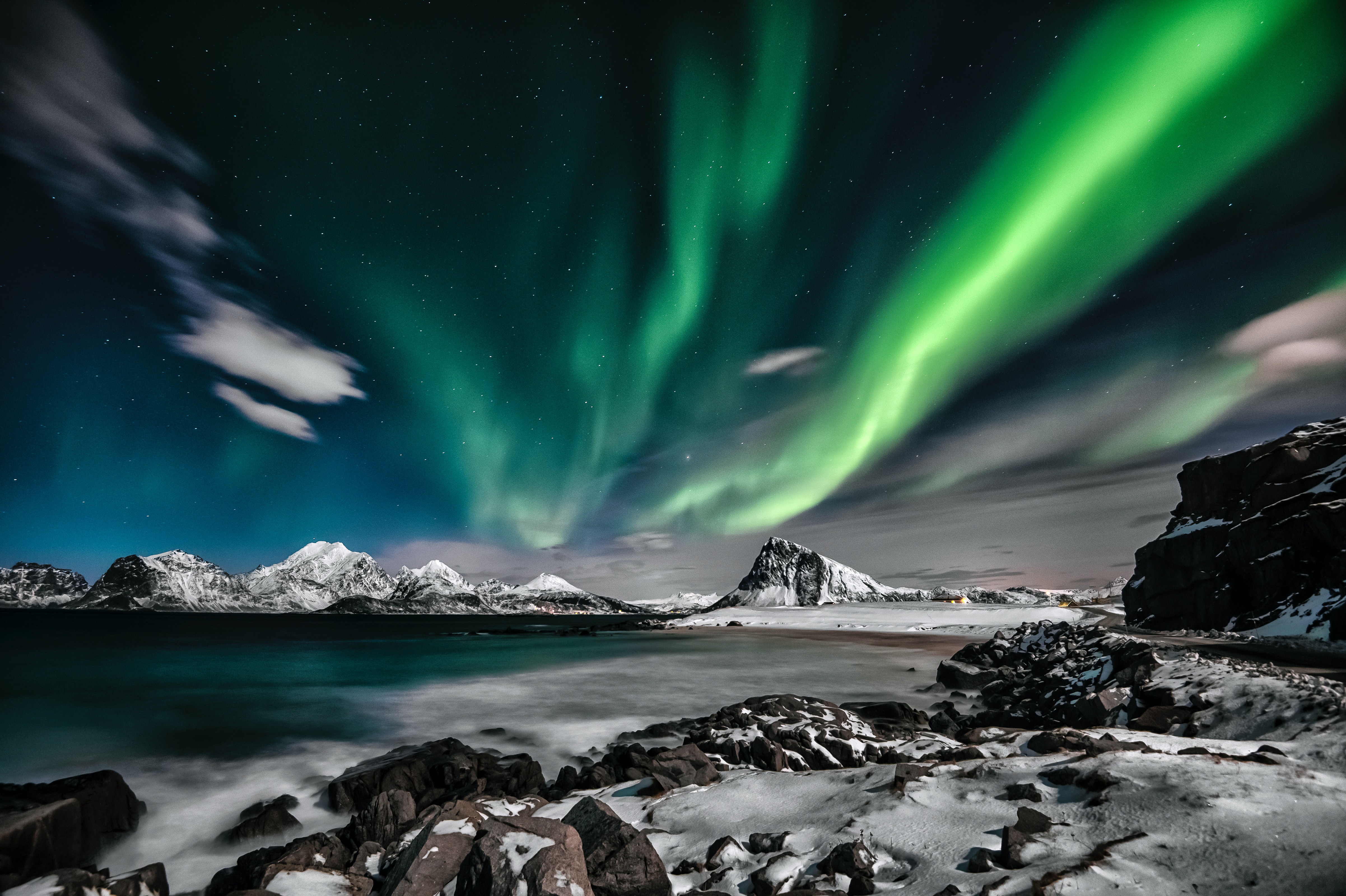 Free download wallpaper Night, Earth, Aurora Borealis on your PC desktop