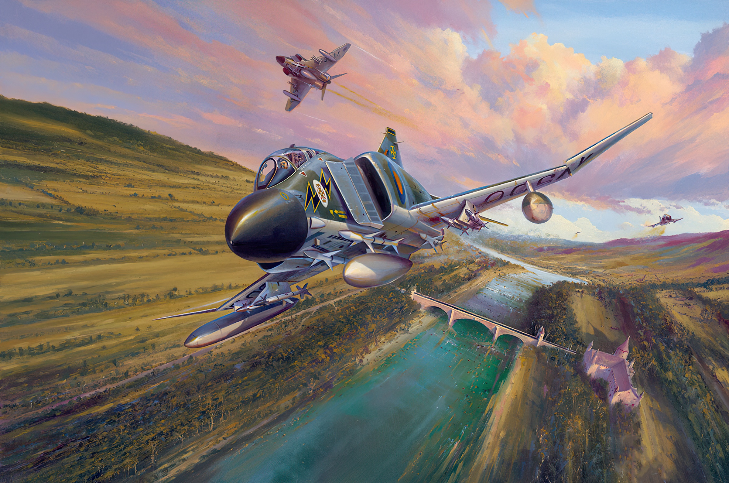 Handy-Wallpaper Flugzeug, Militär, Düsenjäger, Kampfjets, Mcdonnell Douglas F 4 Phantom Ii, Kampfflugzeug kostenlos herunterladen.