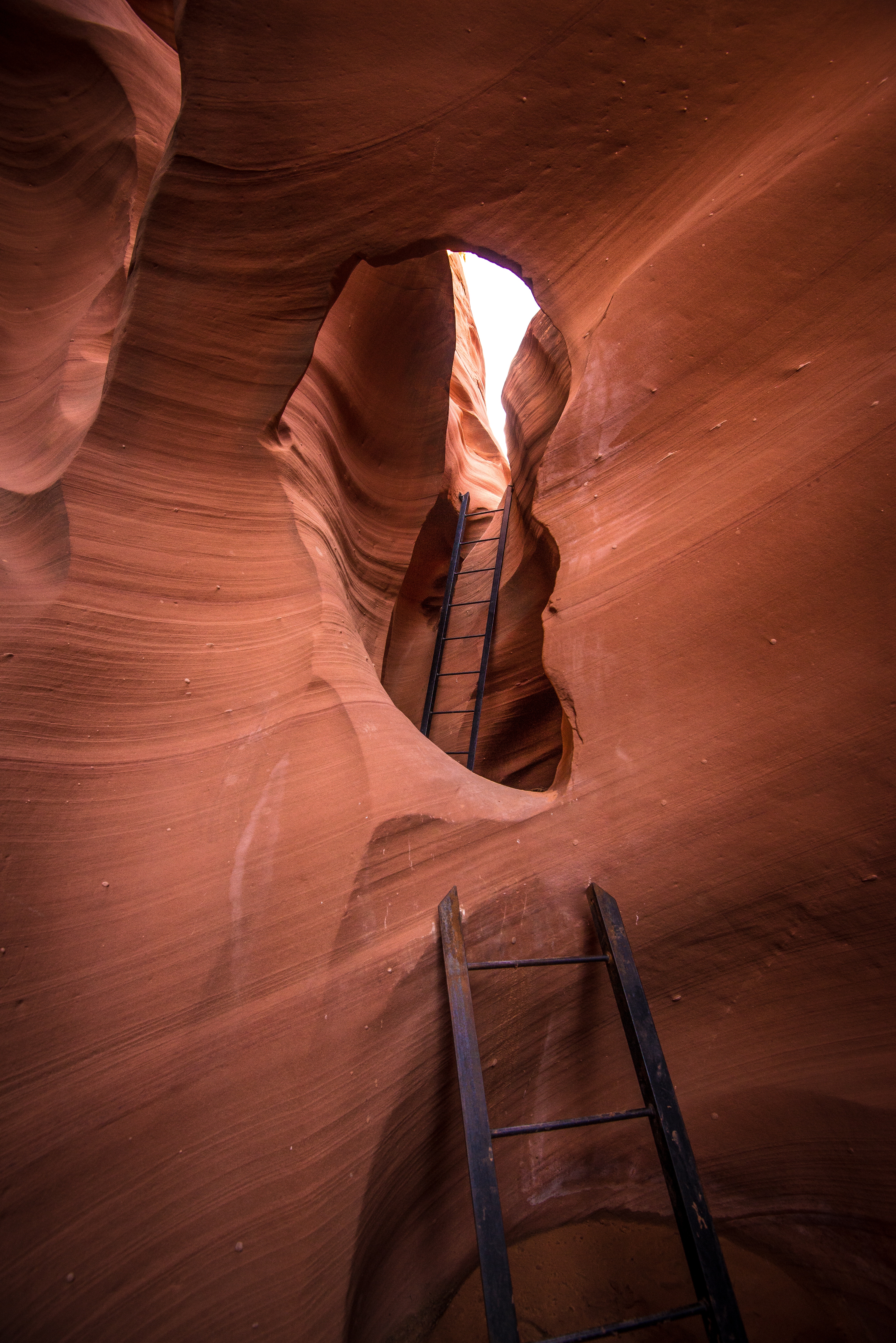stairs, nature, canyon, stone, ladder, cave, hole