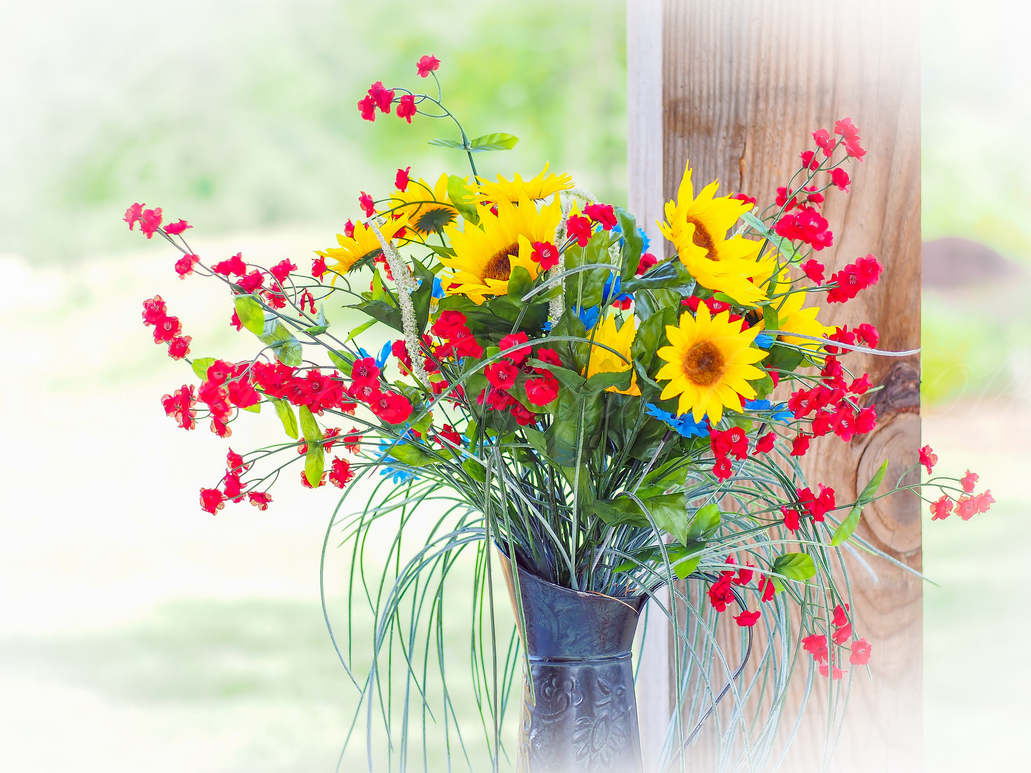 PCデスクトップに花, 色, 花瓶, カラフル, 黄色い花, マンメイド, ピンクの花画像を無料でダウンロード
