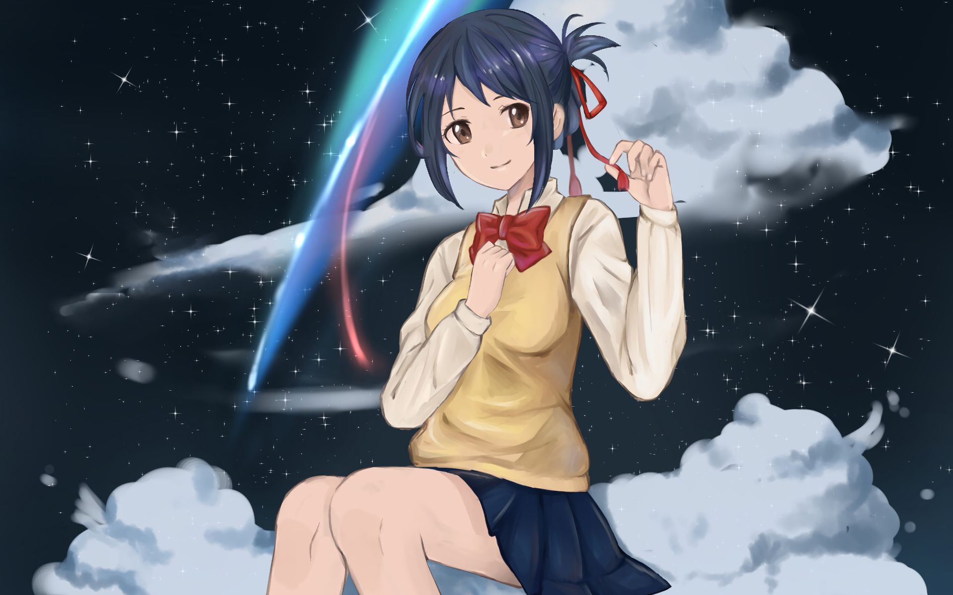 Download mobile wallpaper Anime, Your Name, Kimi No Na Wa, Mitsuha Miyamizu for free.