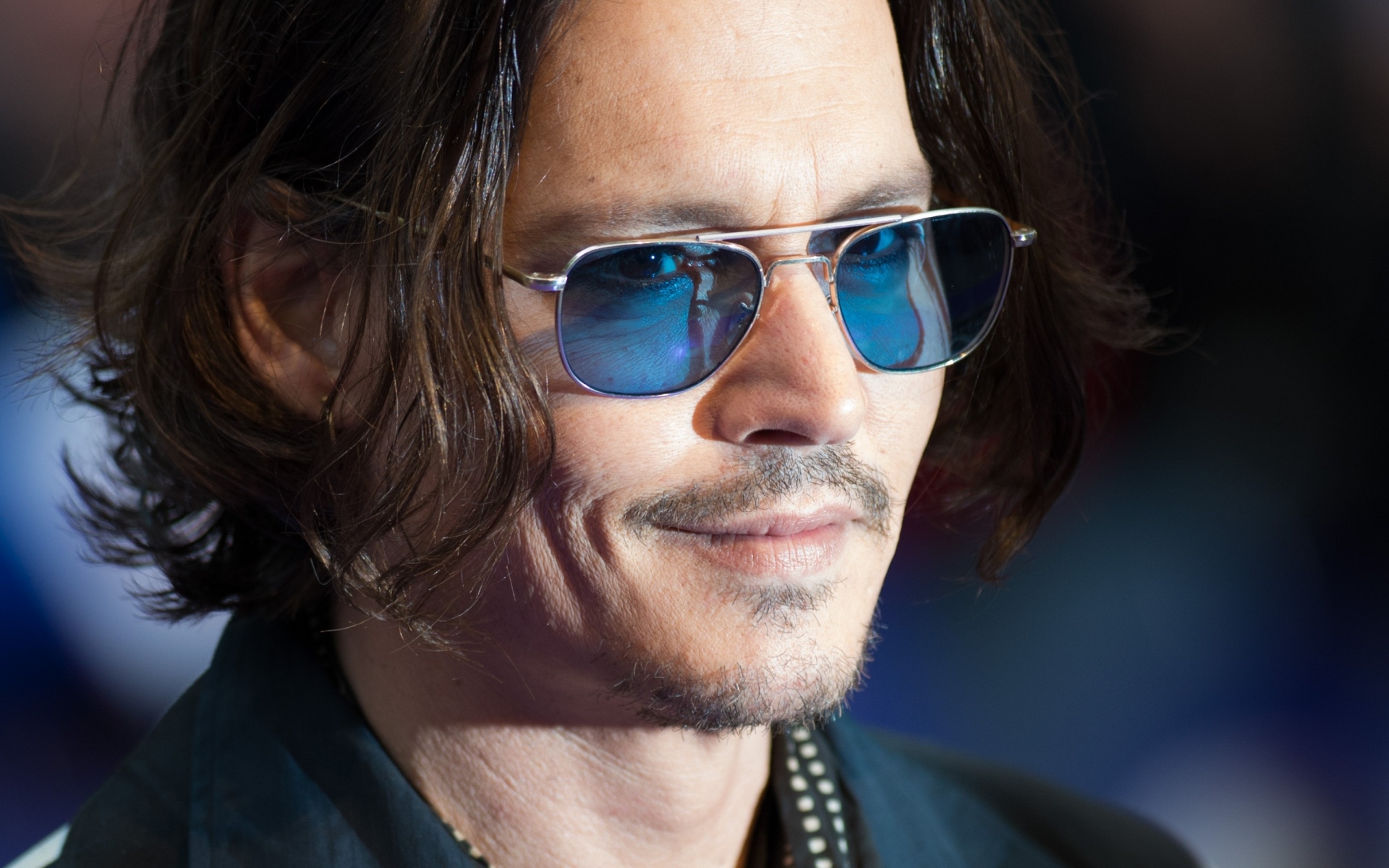 Free download wallpaper Johnny Depp, Smile, Sunglasses, Celebrity, Actor on your PC desktop