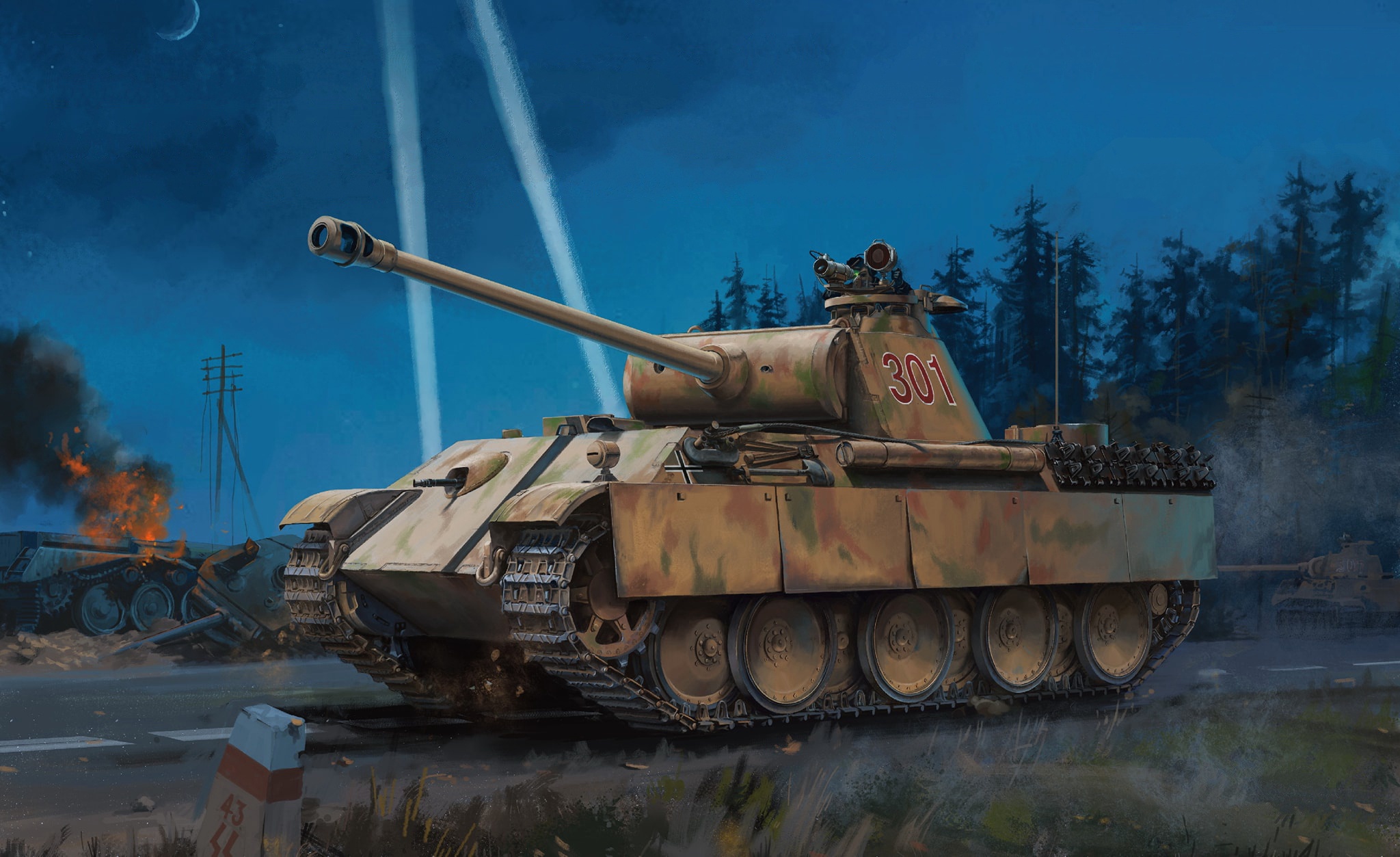 506084 Hintergrundbild herunterladen militär, panther panzer, panzer, wehrmacht - Bildschirmschoner und Bilder kostenlos