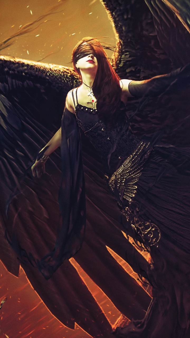 Download mobile wallpaper Fantasy, Wings, Angel, Dark Angel for free.