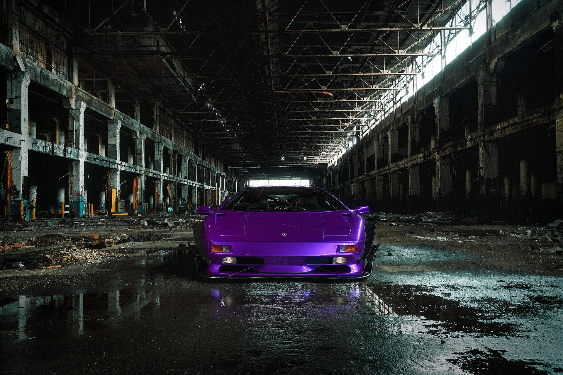Download mobile wallpaper Lamborghini, Car, Supercar, Lamborghini Diablo, Vehicles, Purple Car for free.