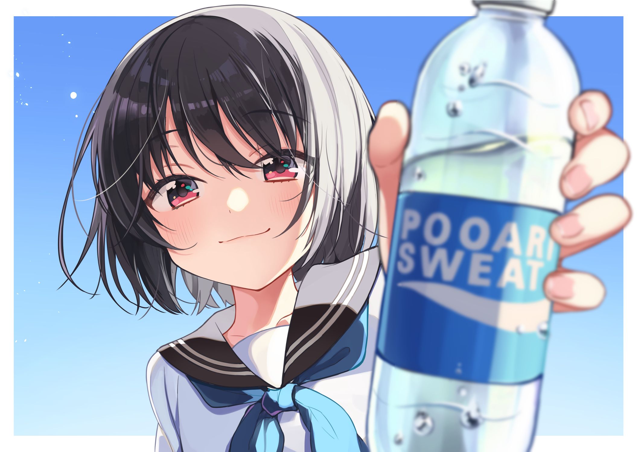 Download mobile wallpaper Anime, Water, Bottle, Original for free.
