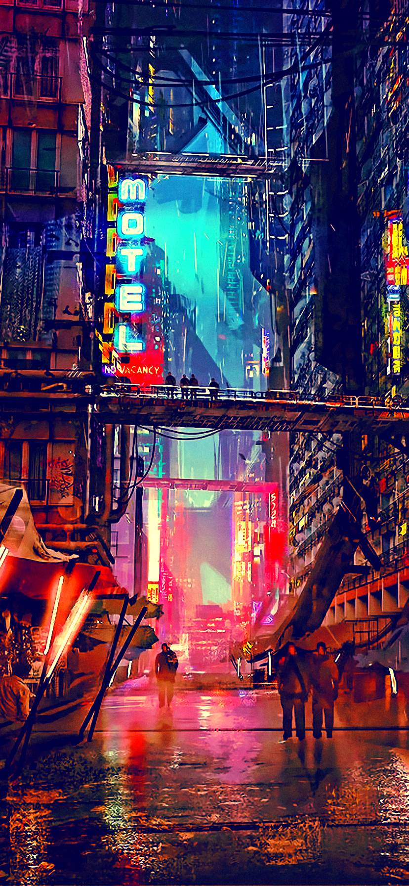 Handy-Wallpaper Cyberpunk, Science Fiction kostenlos herunterladen.