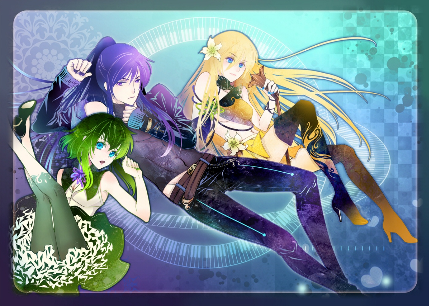 anime, vocaloid, gumi (vocaloid), kamui gakupo, lily (vocaloid) Full HD