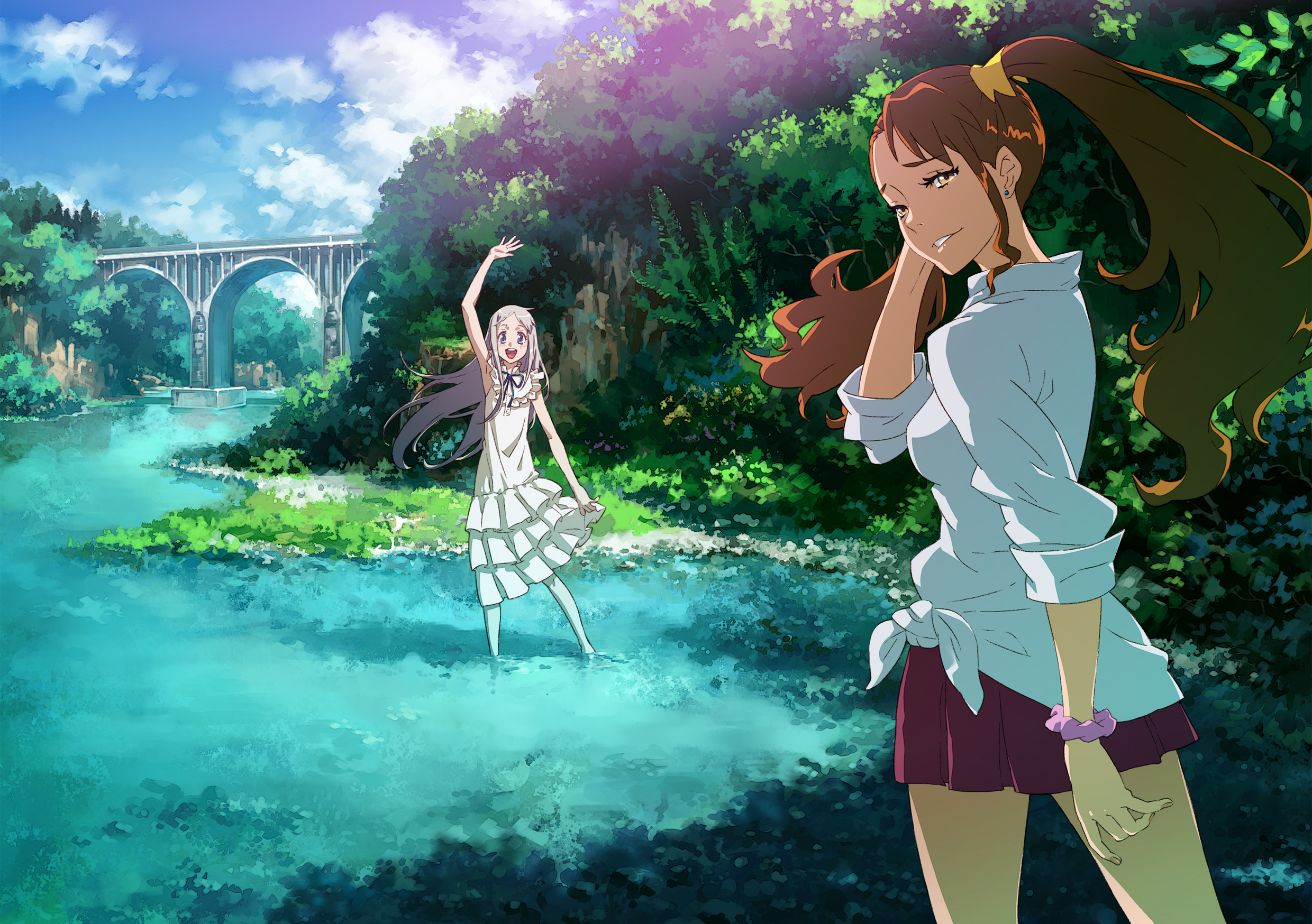 209104 Hintergrundbild herunterladen animes, anohana, meiko honma, naruko anjou - Bildschirmschoner und Bilder kostenlos