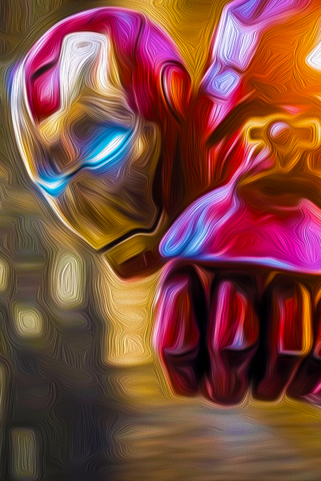 Download mobile wallpaper Iron Man, Movie, Oil Painting for free.