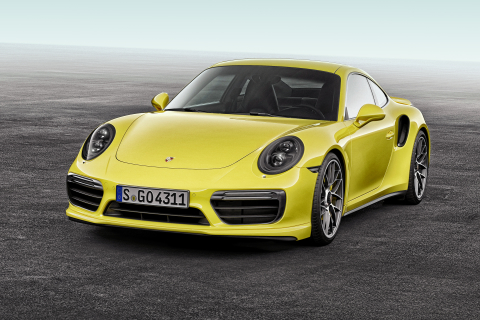 Download mobile wallpaper Porsche, Car, Porsche 911, Vehicle, Vehicles, Yellow Car, Porsche 911 Turbo for free.