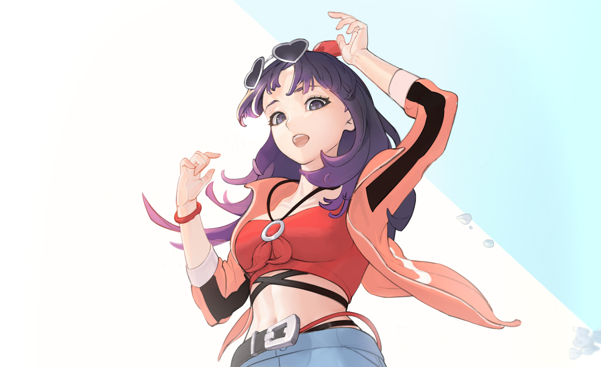 Free download wallpaper Anime, Girl, Purple Eyes, Purple Hair on your PC desktop