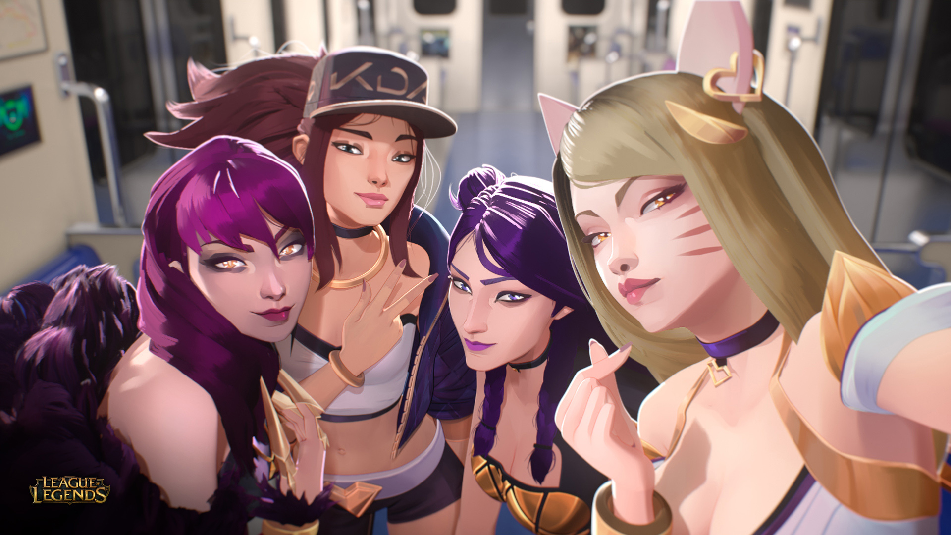 evelynn (league of legends), video game, league of legends, ahri (league of legends), akali (league of legends), kai'sa (league of legends)