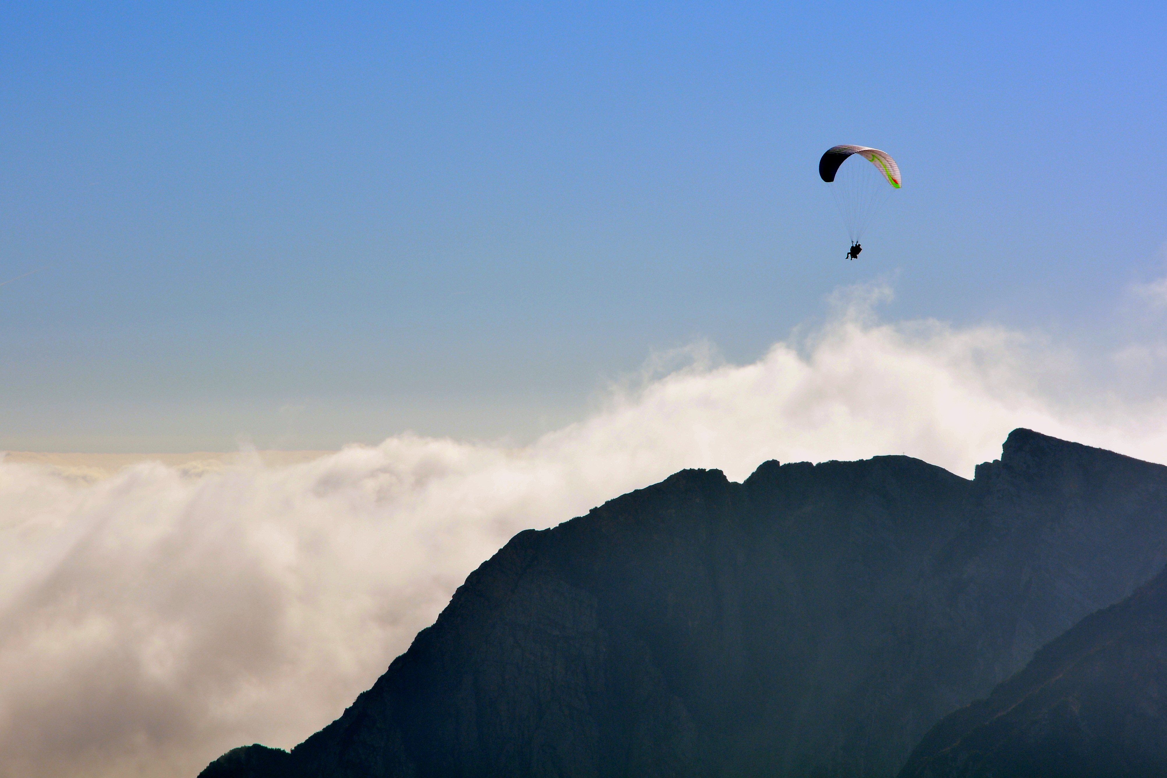 sports, sky, mountains, flight, paragliding, paraglider, extreme