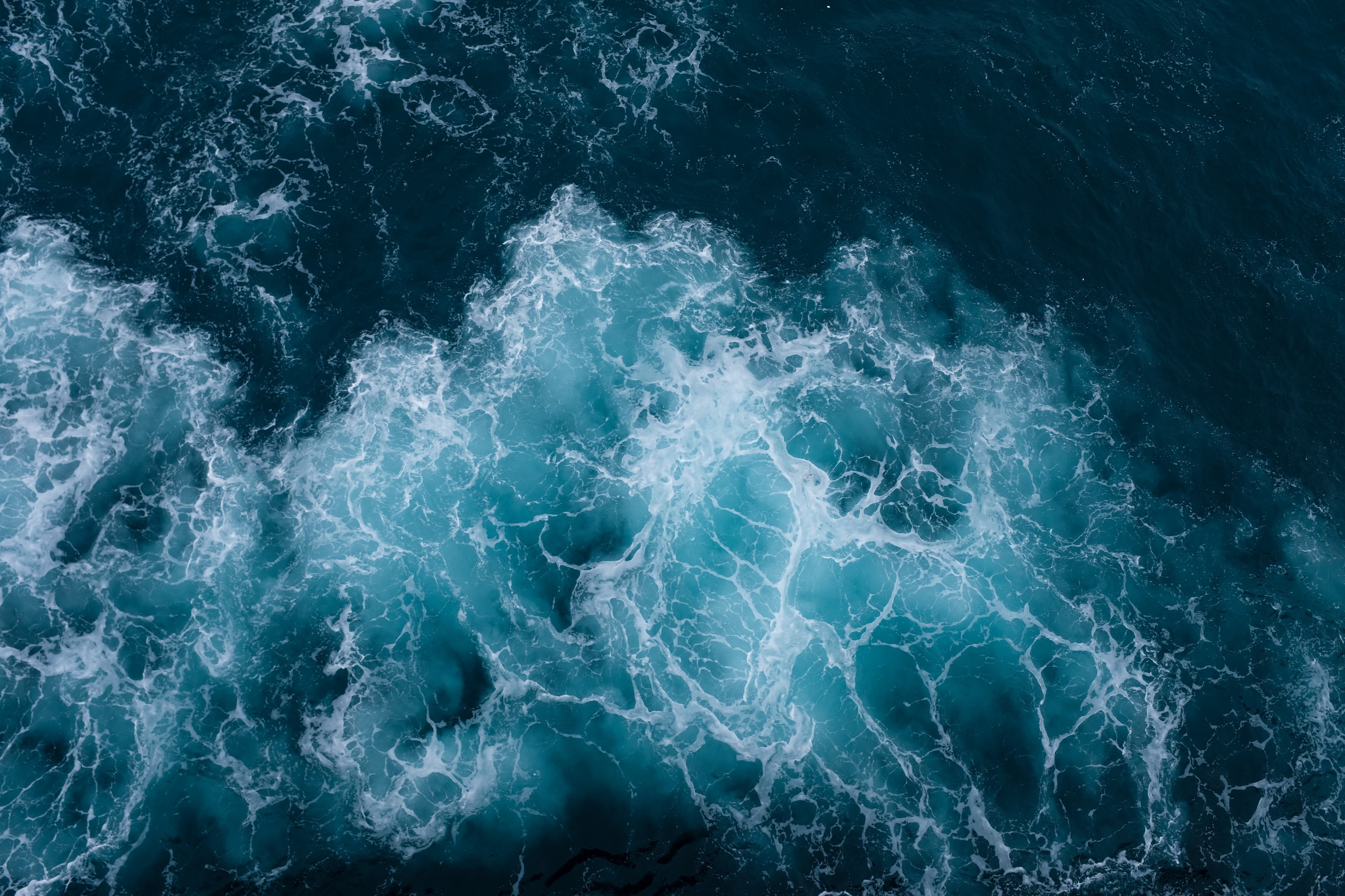 138515 descargar imagen ondas, naturaleza, agua, vista desde arriba, oceano, océano: fondos de pantalla y protectores de pantalla gratis