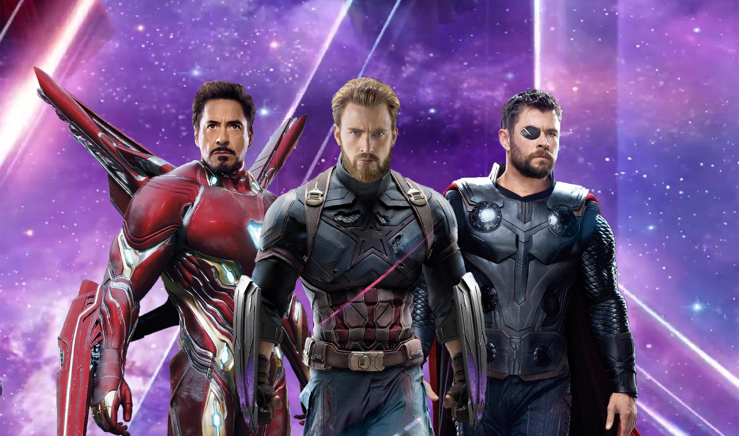Baixar papel de parede para celular de Homem De Ferro, Capitão América, Robert Downey Jr, Chris Evans, Filme, Thor, Chris Hemsworth, Vingadores: Guerra Infinita gratuito.