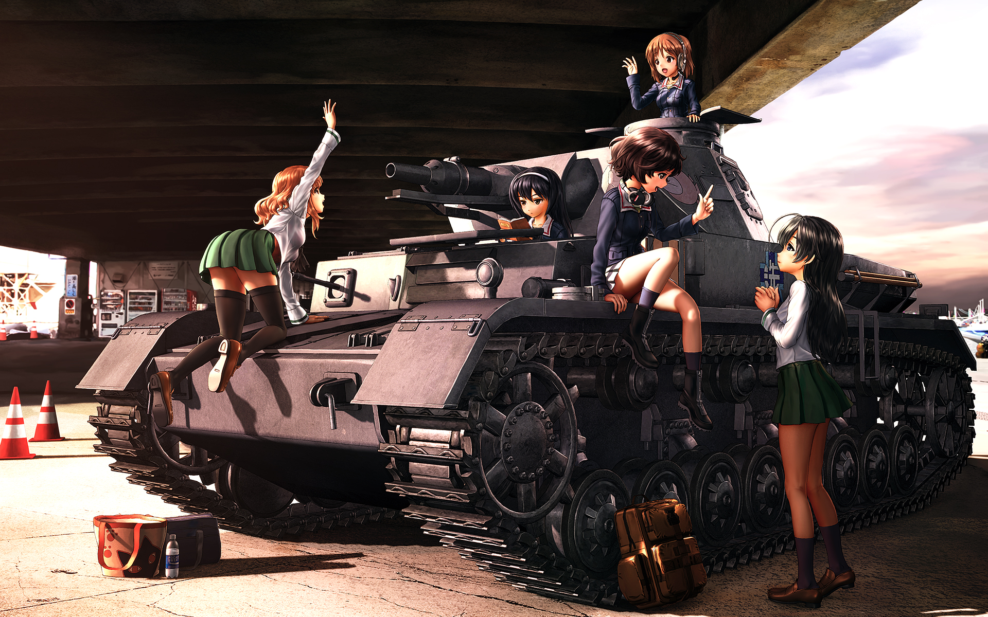 Laden Sie Girls Und Panzer HD-Desktop-Hintergründe herunter