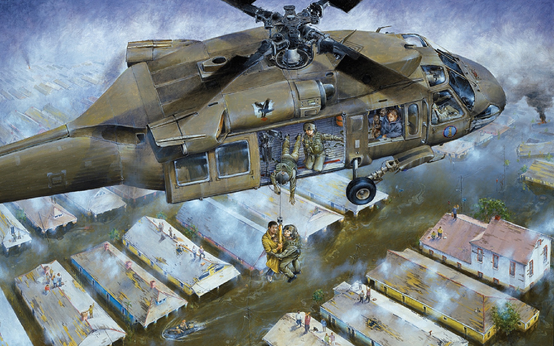 306098壁紙のダウンロード軍隊, シコルスキー uh 60 ブラックホーク, 軍用ヘリコプター-スクリーンセーバーと写真を無料で