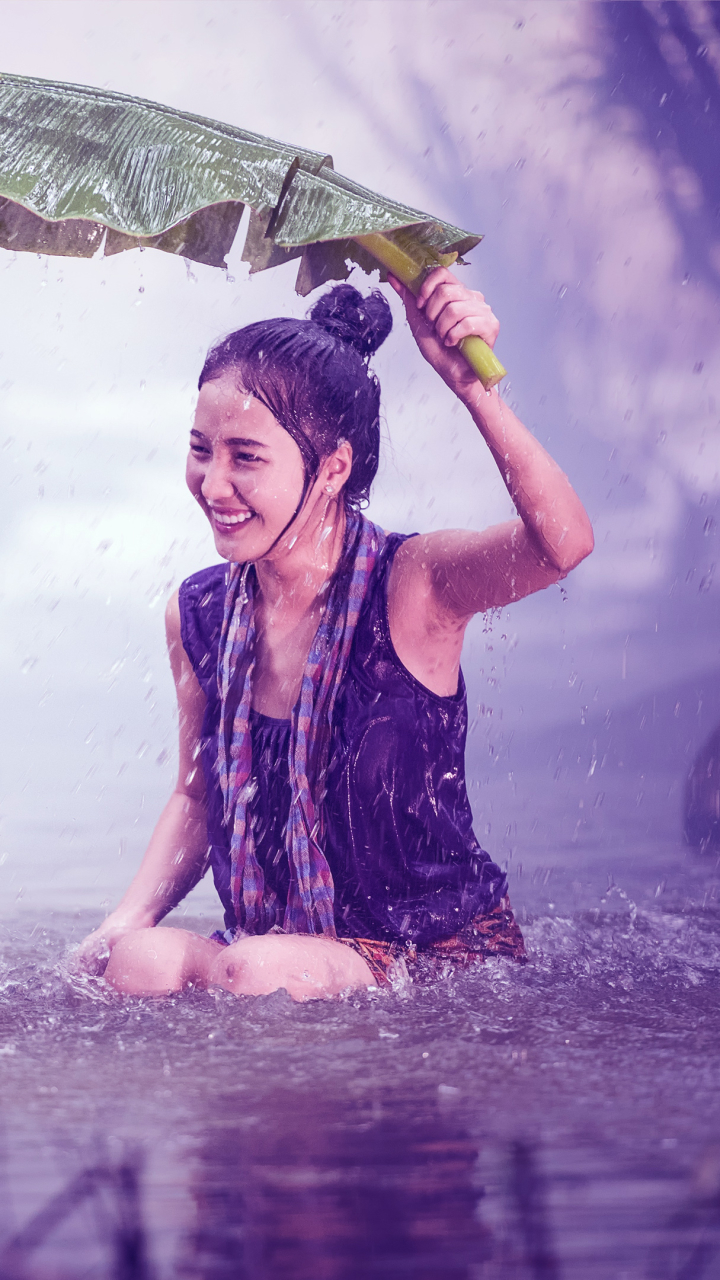 Download mobile wallpaper People, Rain, Photography, Asian for free.