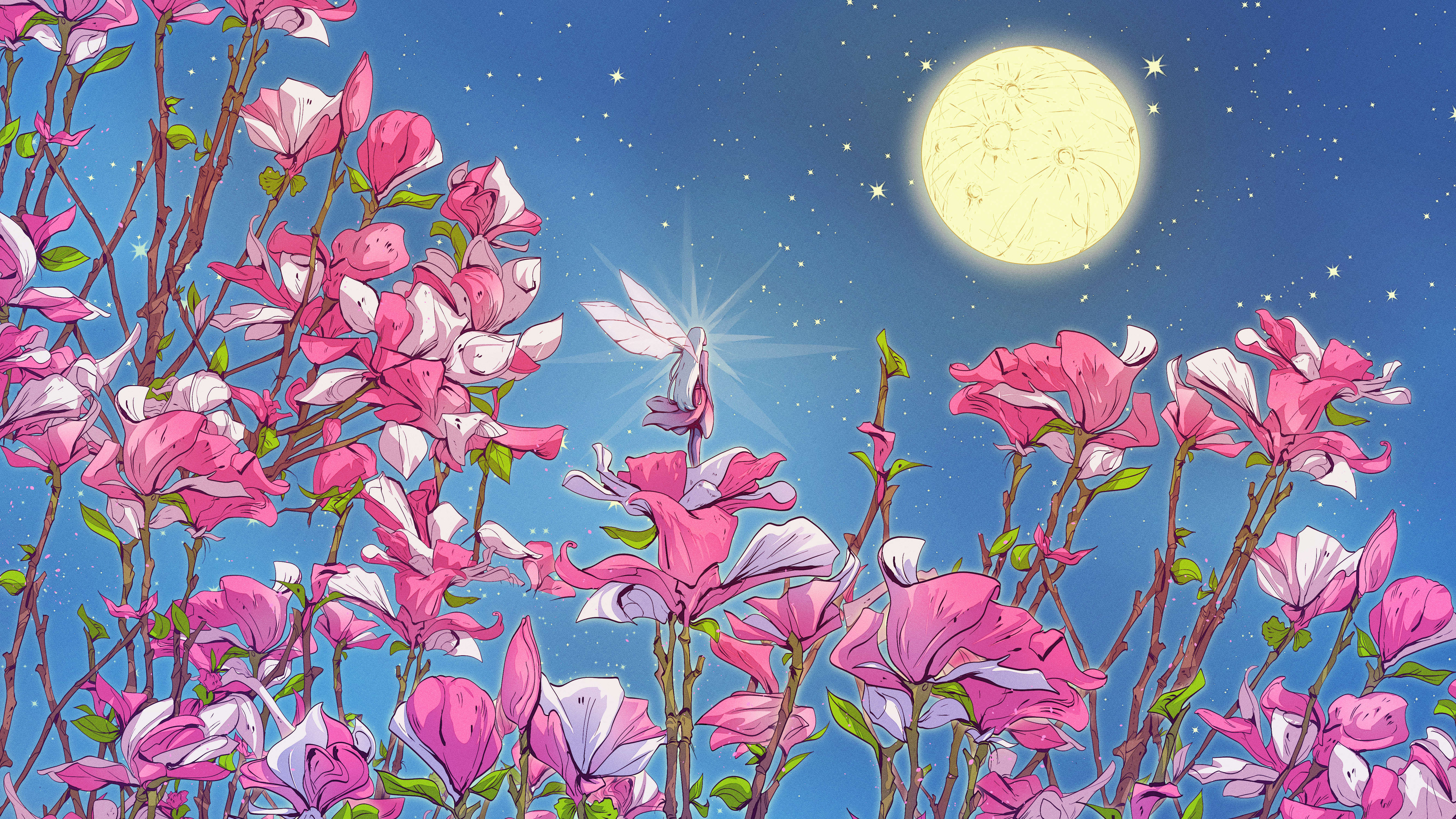 Free download wallpaper Fantasy, Night, Moon, Fairy on your PC desktop