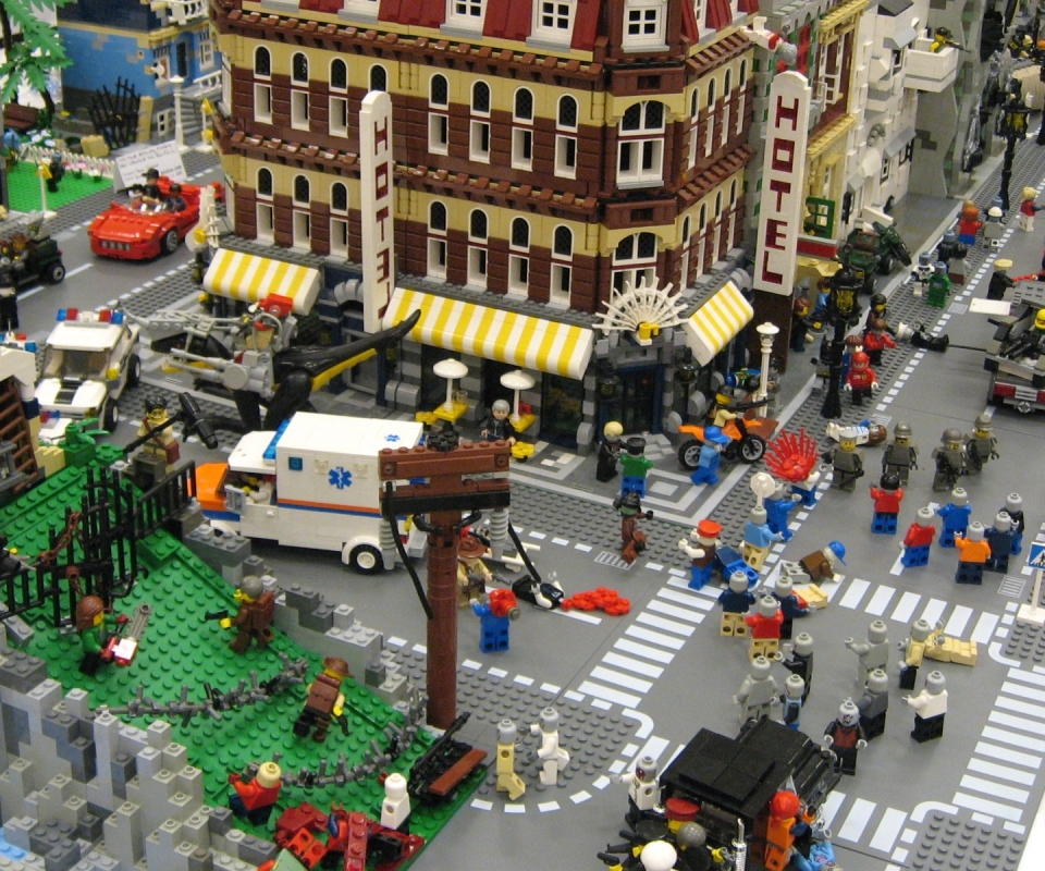 Скачать картинку Город, Продукты, Лего в телефон бесплатно.
