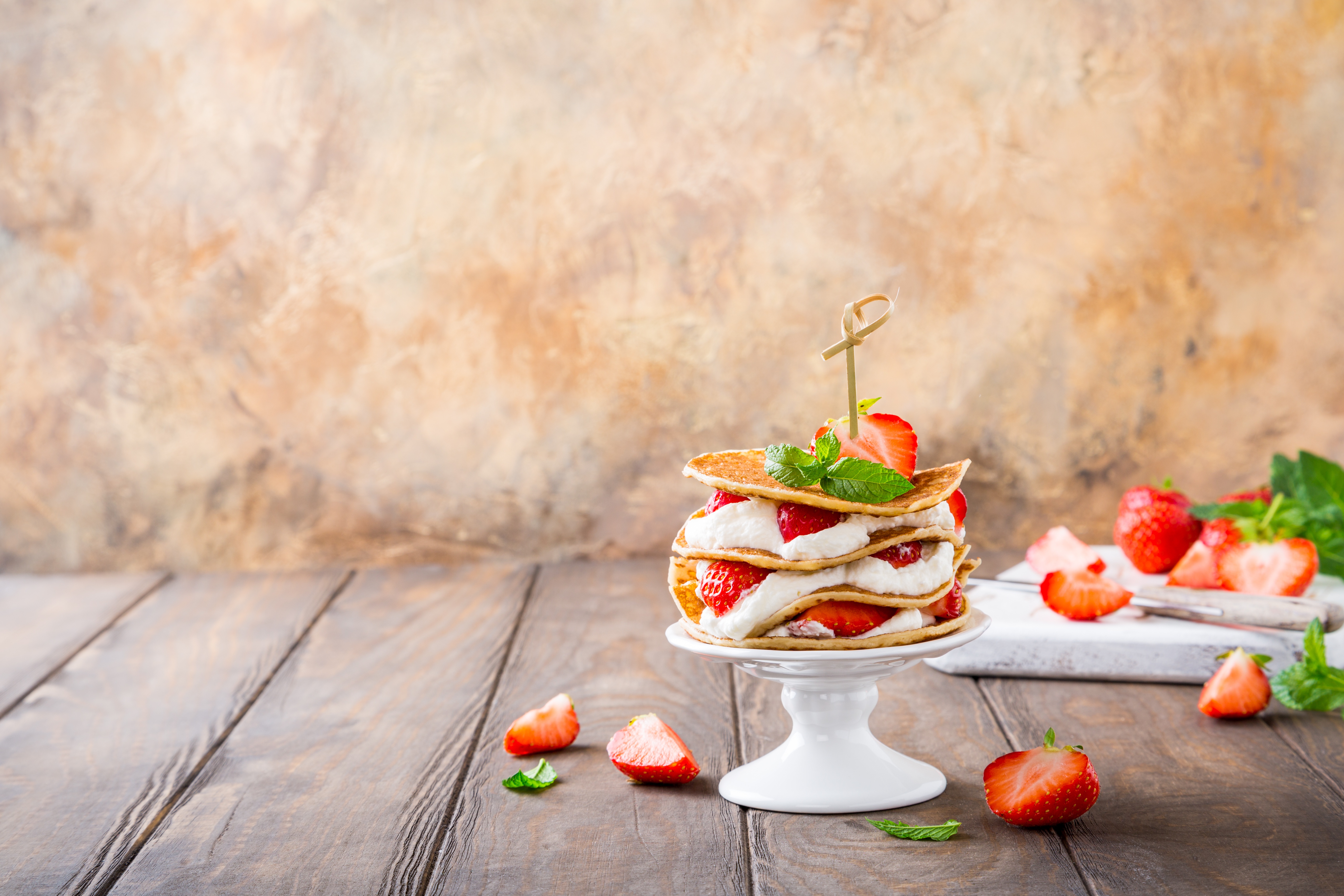 Download mobile wallpaper Food, Strawberry, Dessert, Still Life, Cream, Berry, Fruit for free.