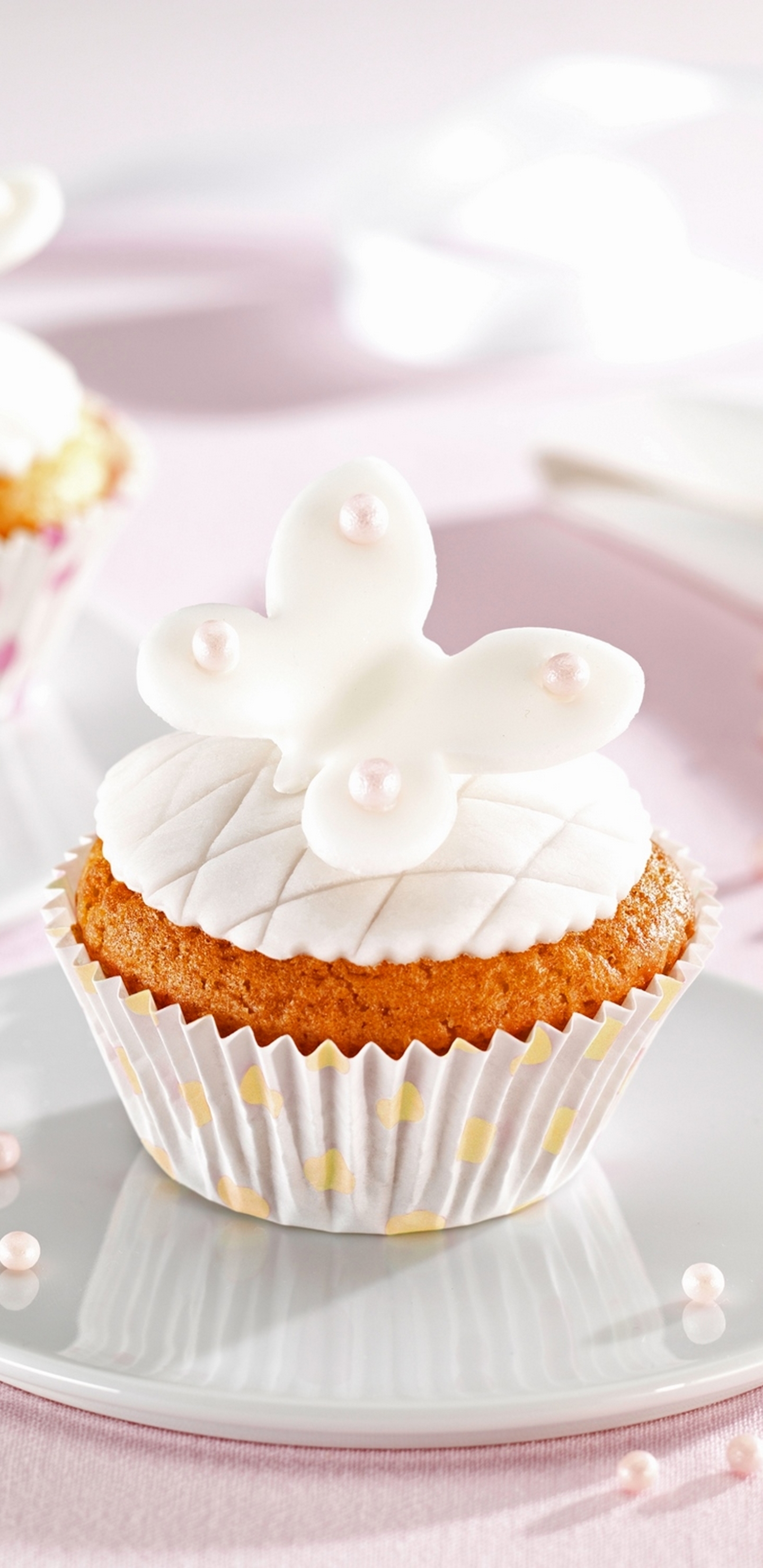Download mobile wallpaper Food, Dessert, Cupcake, Pastry, Butterflycupcake for free.