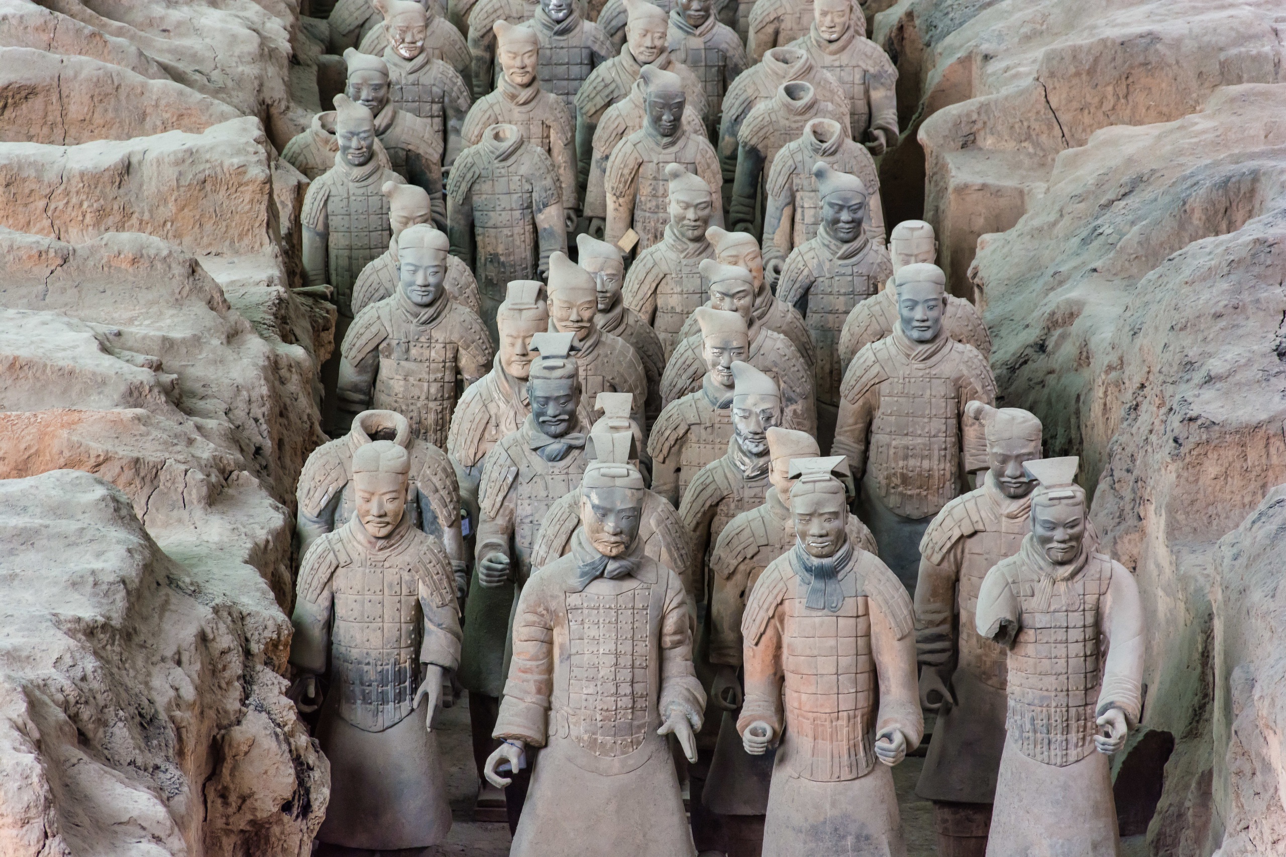 Laden Sie das Statue, China, Menschengemacht, Shaanxi-Bild kostenlos auf Ihren PC-Desktop herunter