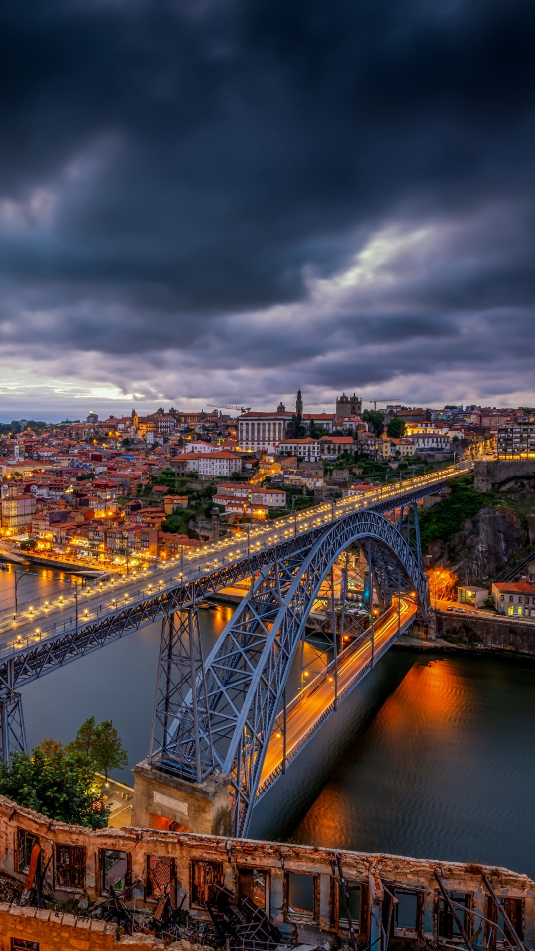 Скачать картинку Города, Река, Город, Мост, Португалия, Сделано Человеком, Порту в телефон бесплатно.
