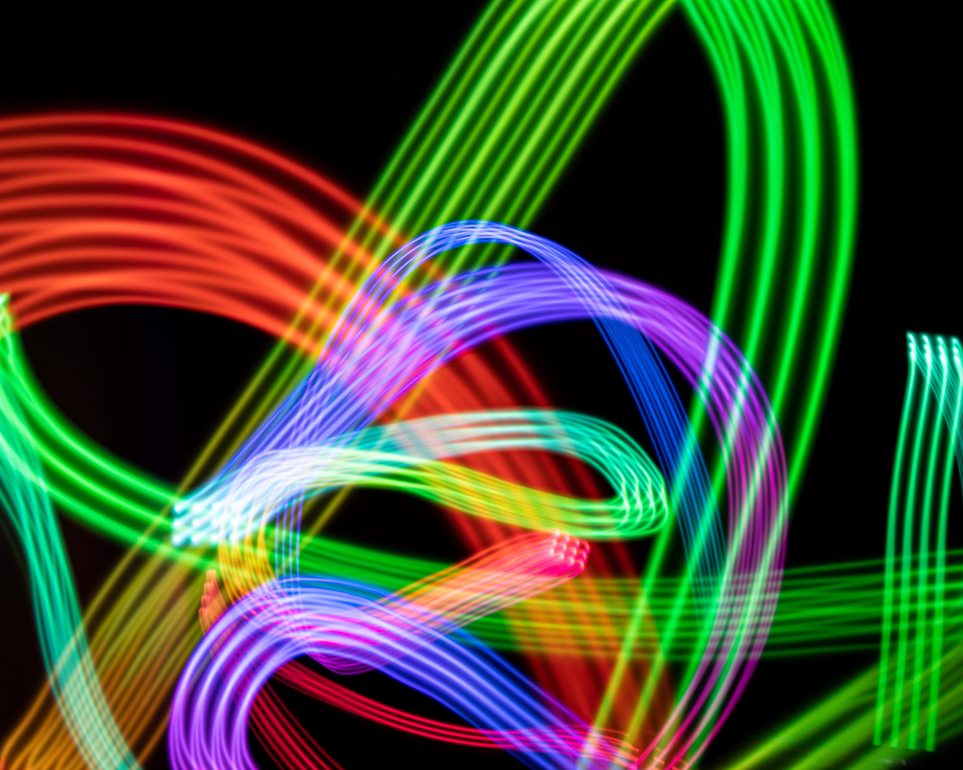 multicolored, abstract, motley, lines, neon, freezelight, winding, sinuous phone background