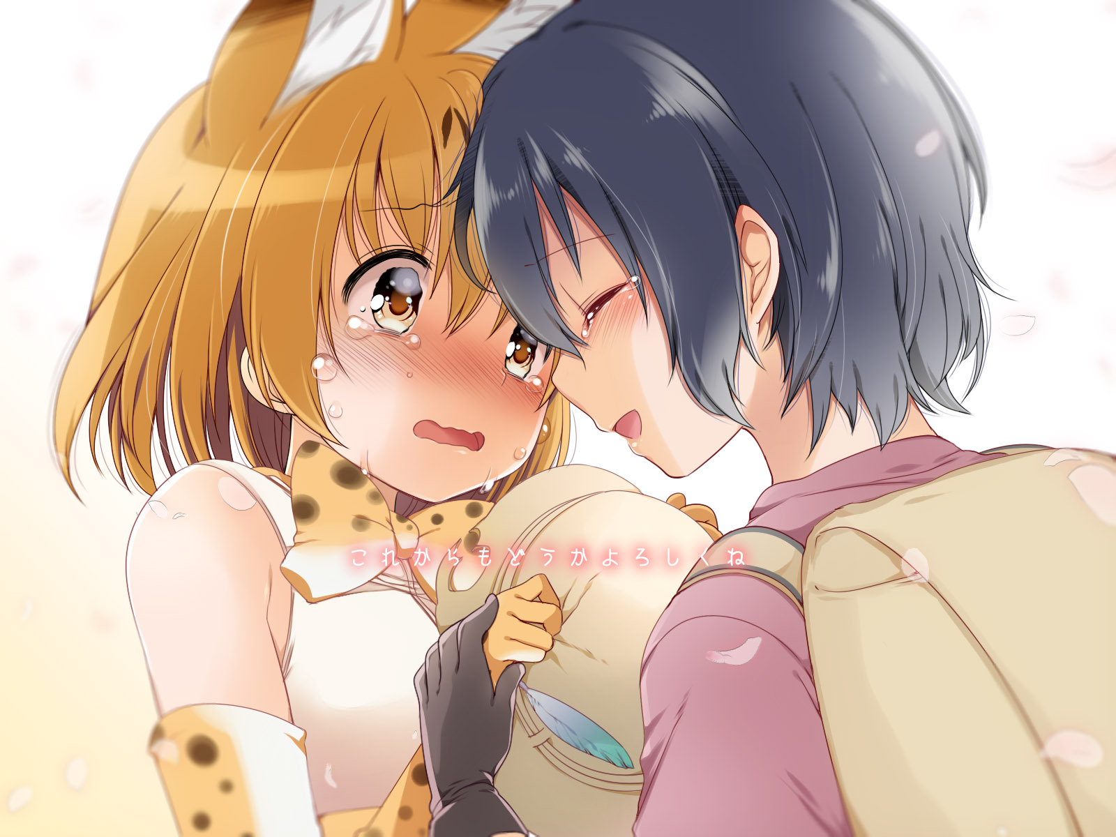 825489 descargar fondo de pantalla animado, kemono friends, kaban (amigos kemono), serval (amigos kemono): protectores de pantalla e imágenes gratis