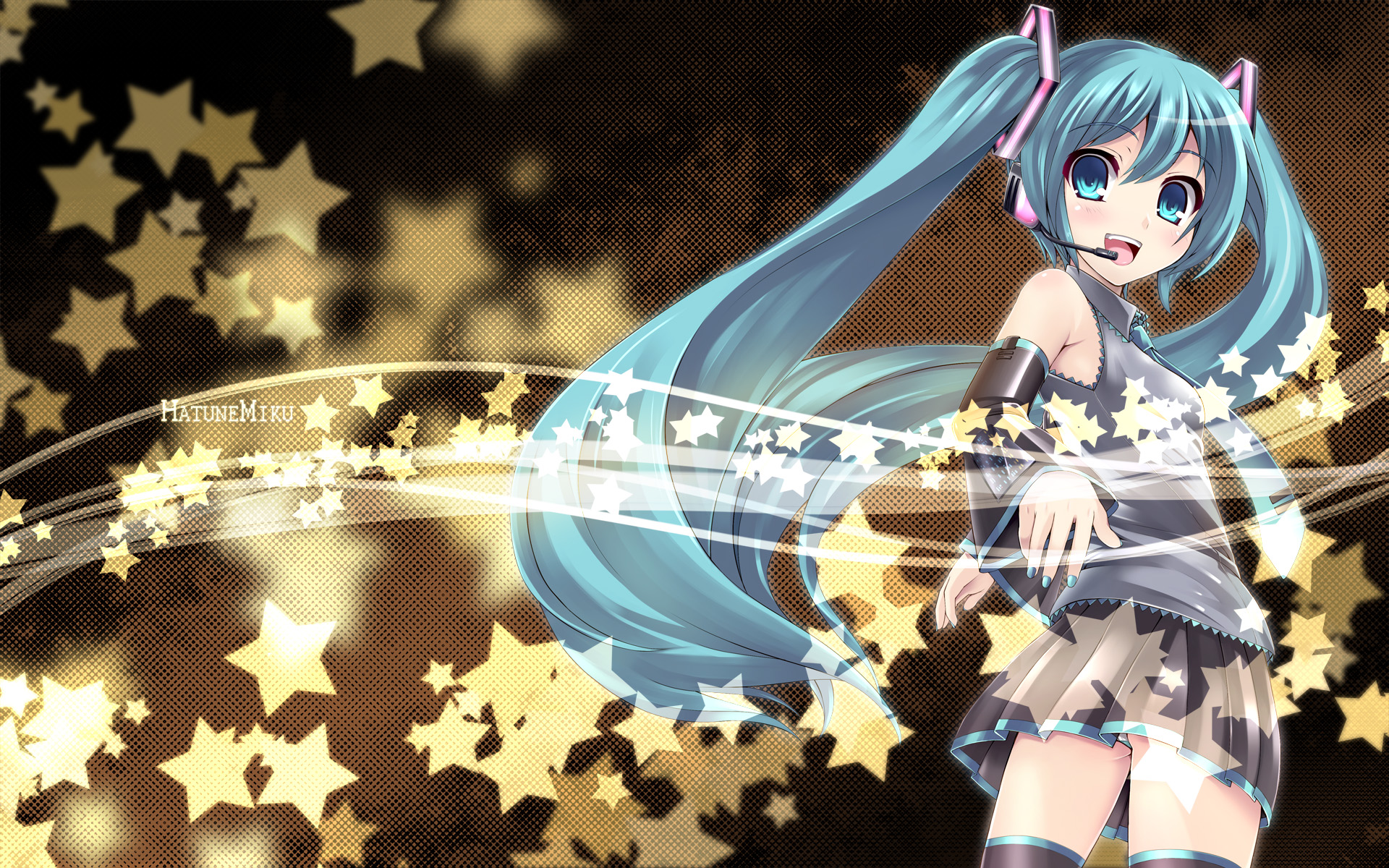 Baixar papel de parede para celular de Vocaloid, Hatsune Miku, Estrelas, Anime gratuito.