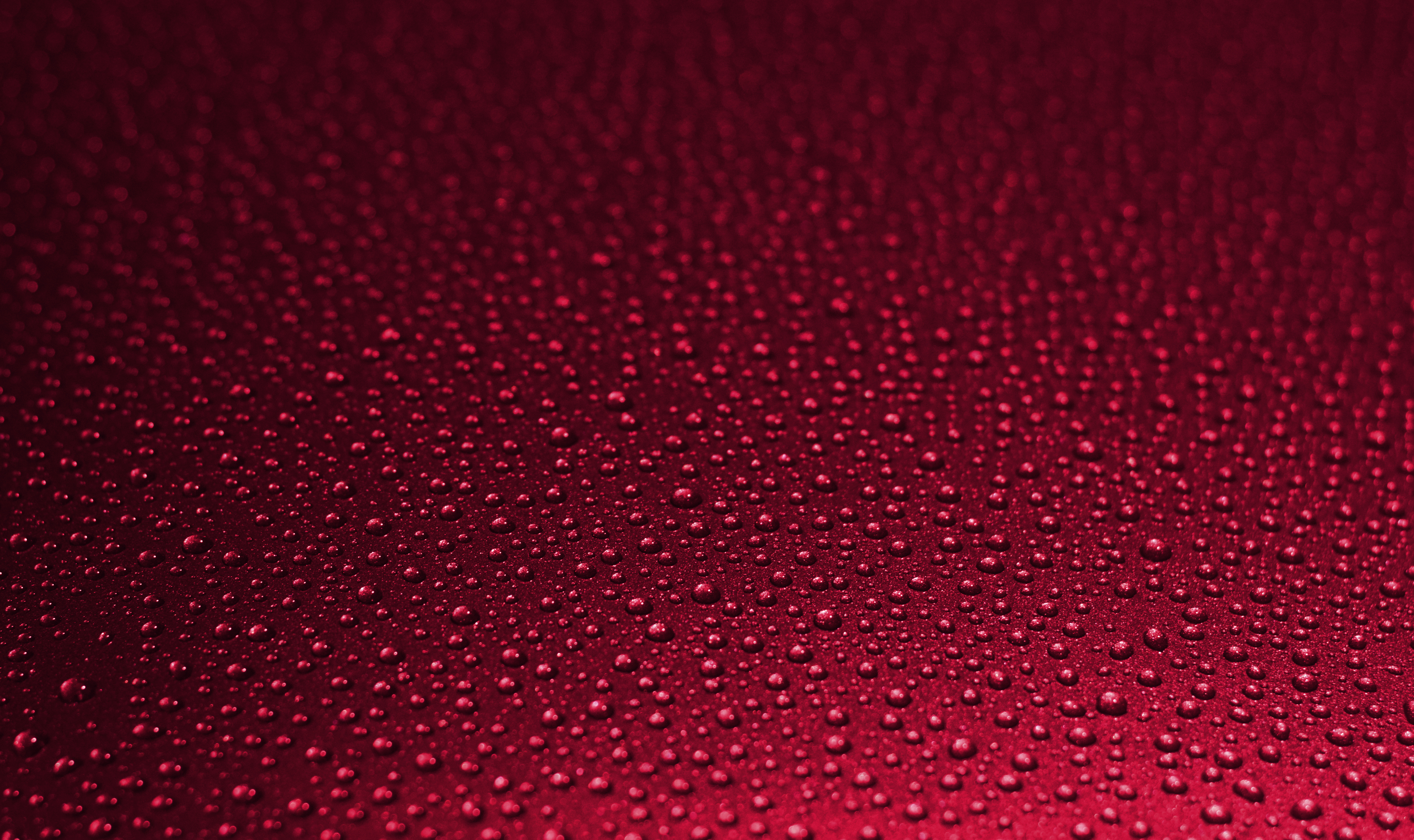 red, surface, drops, wet, macro Full HD