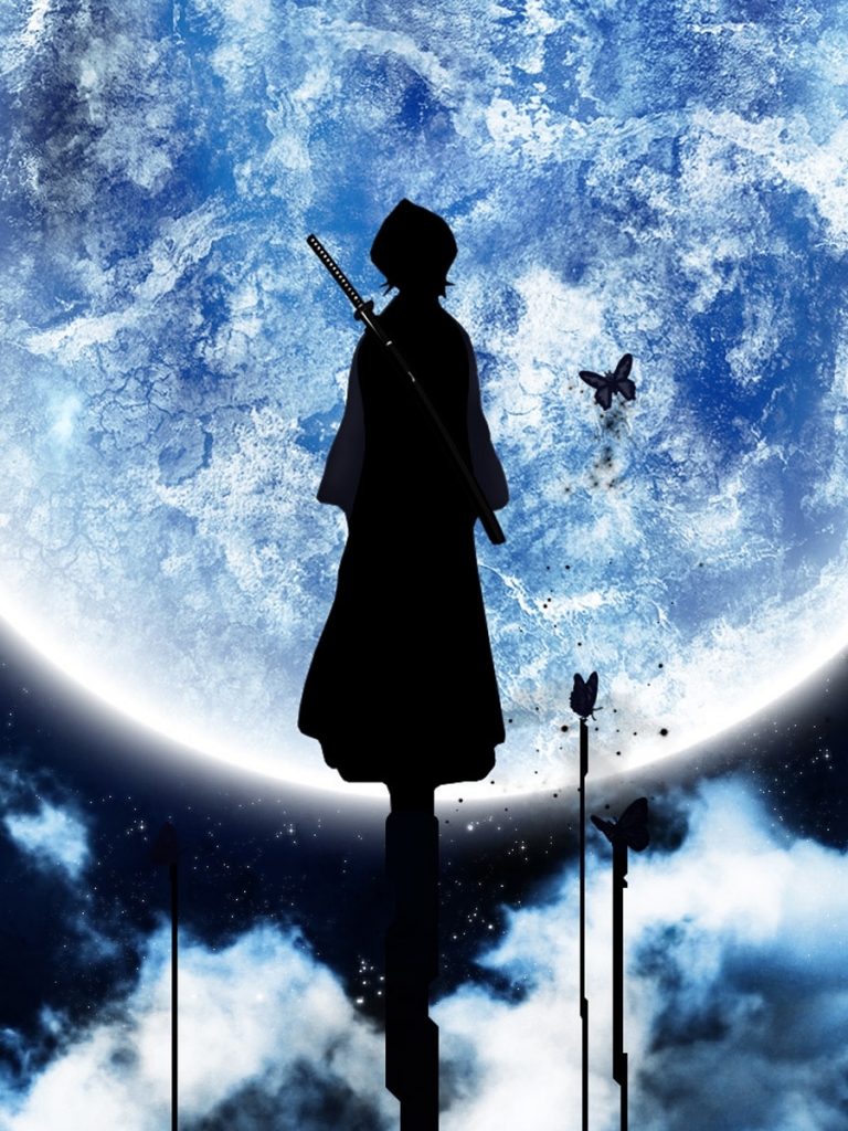 Download mobile wallpaper Anime, Moon, Bleach, Rukia Kuchiki for free.