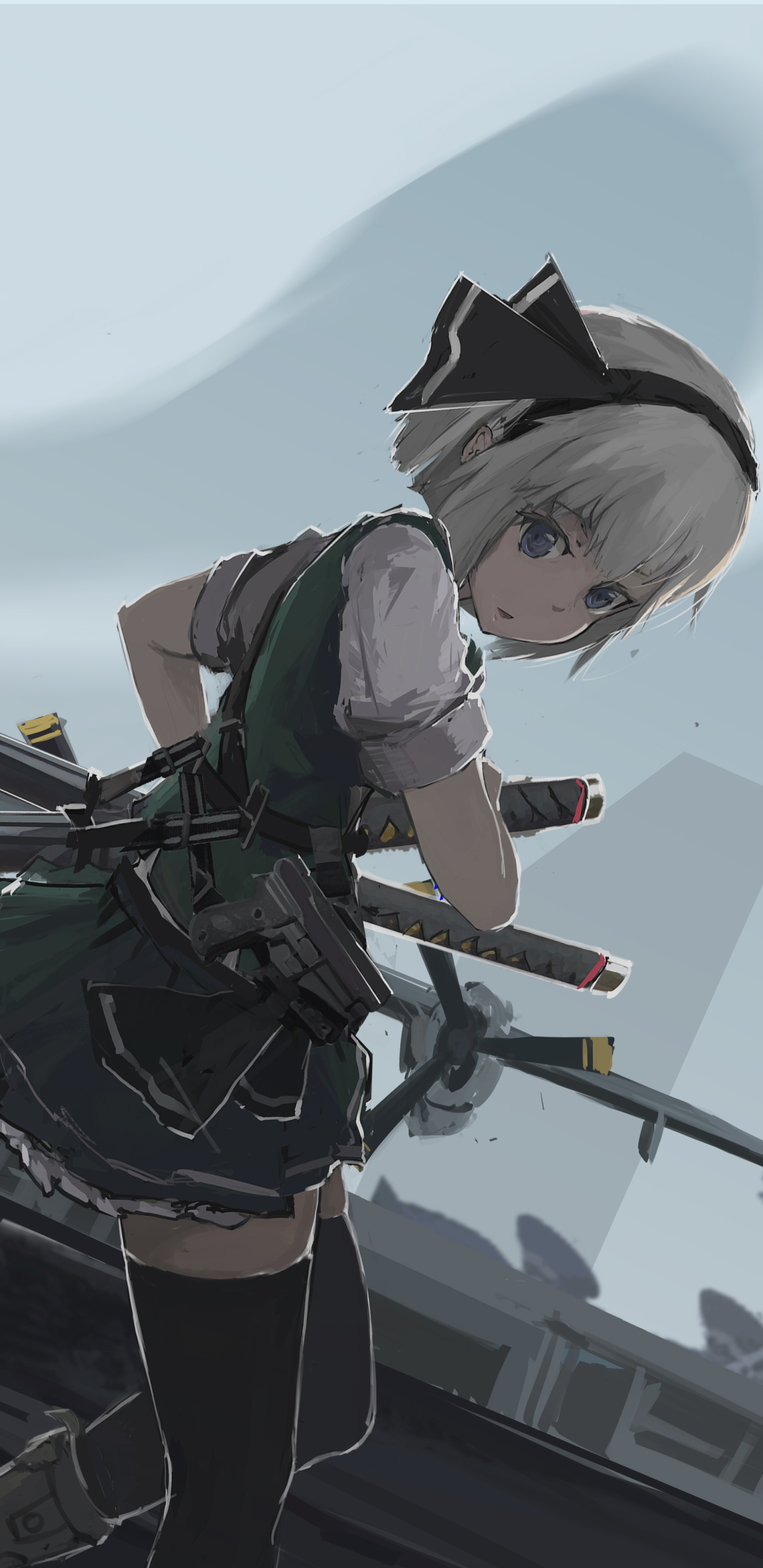 Handy-Wallpaper Animes, Tuhu, Youmu Konpaku kostenlos herunterladen.