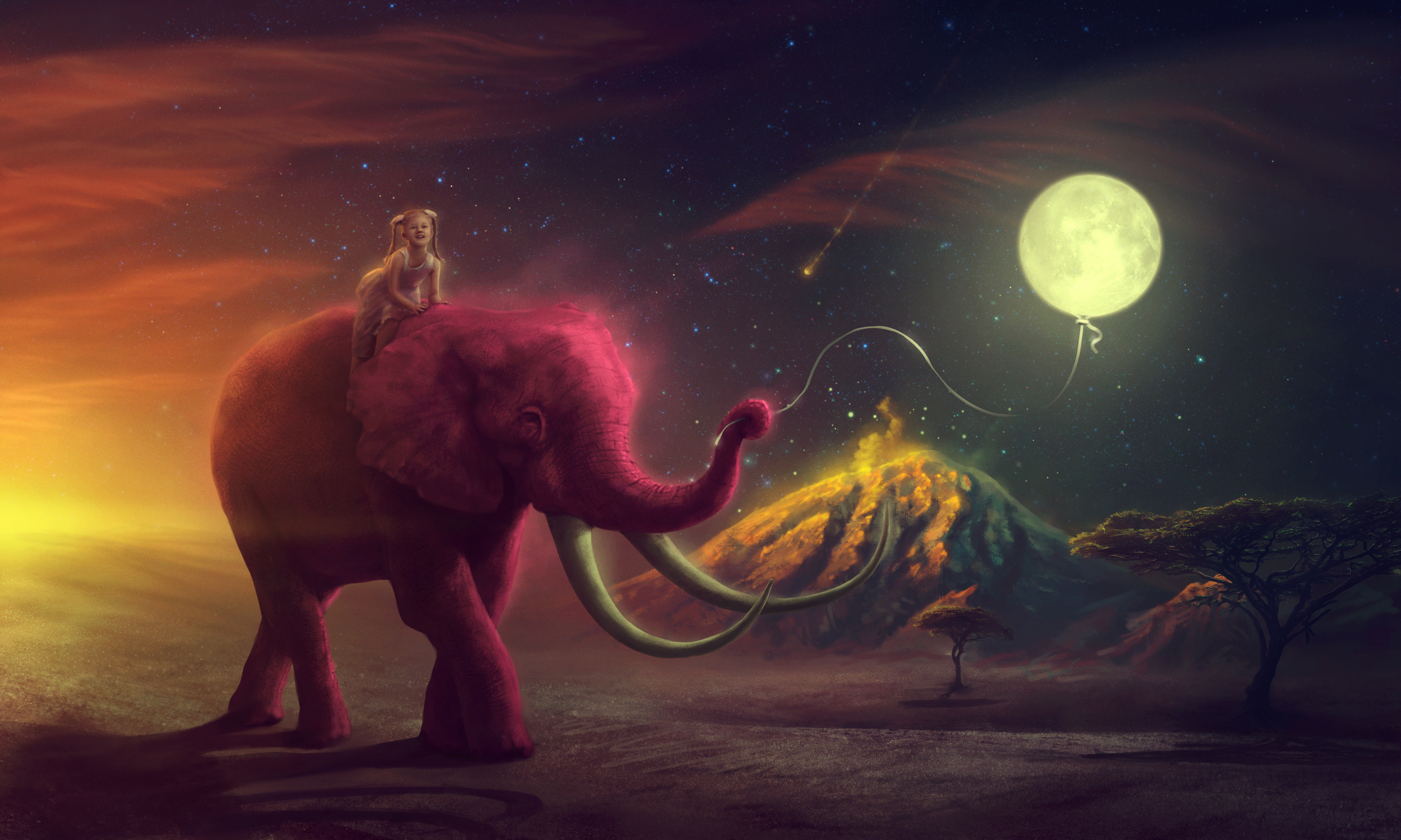 Descarga gratis la imagen Fantasía, Elefante, Animales De Fantasía en el escritorio de tu PC