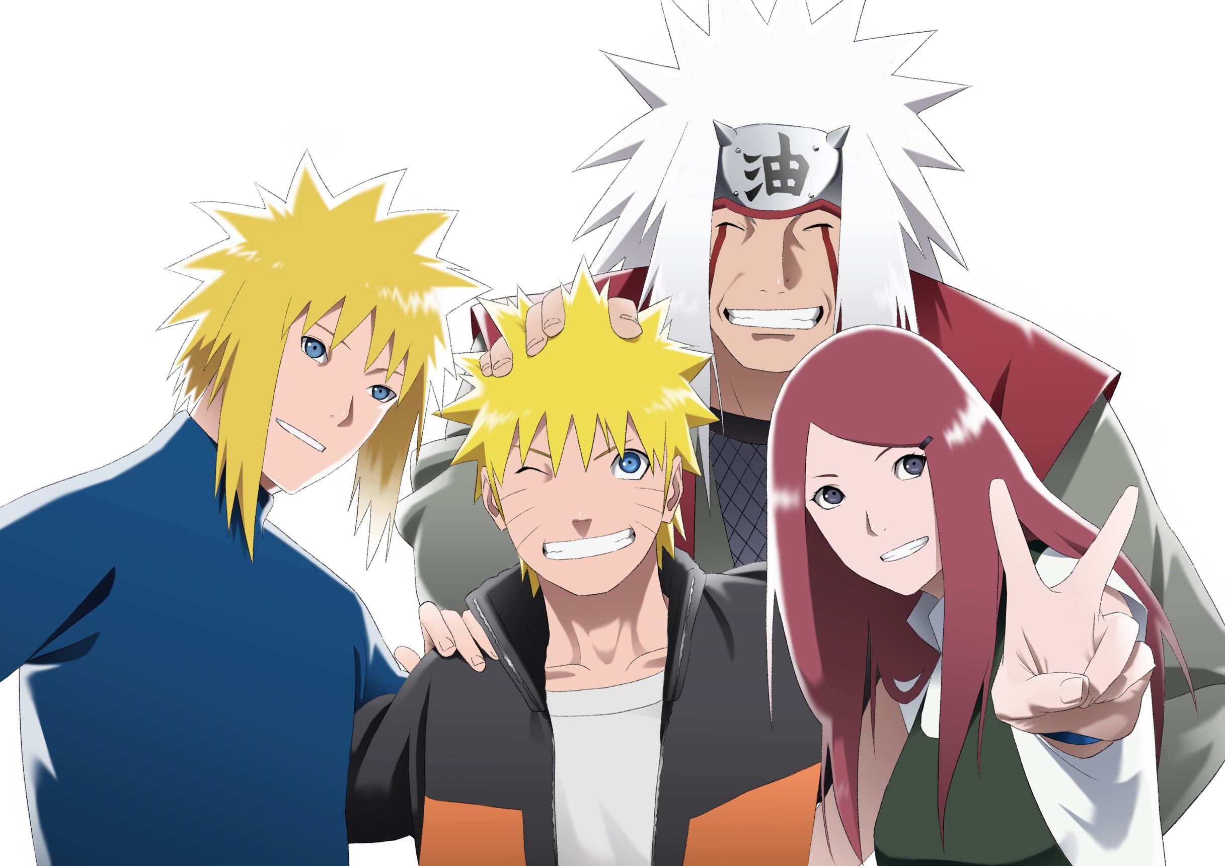 Baixar papel de parede para celular de Anime, Naruto, Minato Namikaze, Naruto Uzumaki, Jiraya (Naruto), Kushina Uzumaki gratuito.