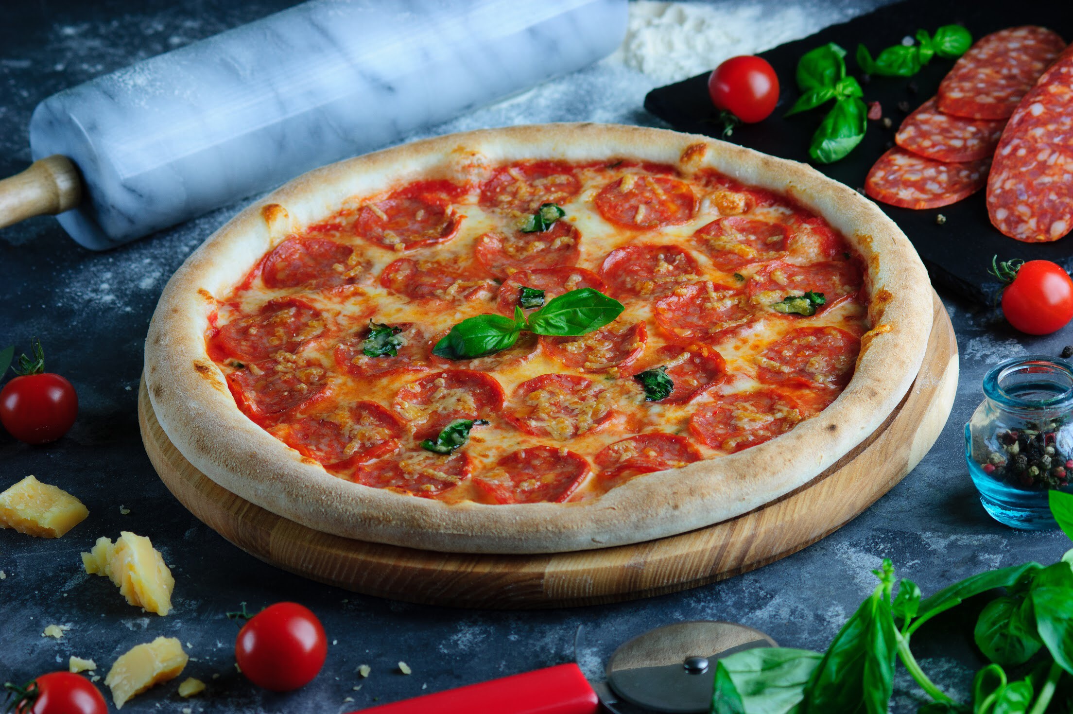 Завантажити шпалери безкоштовно Піца, Натюрморт, Харчування картинка на робочий стіл ПК