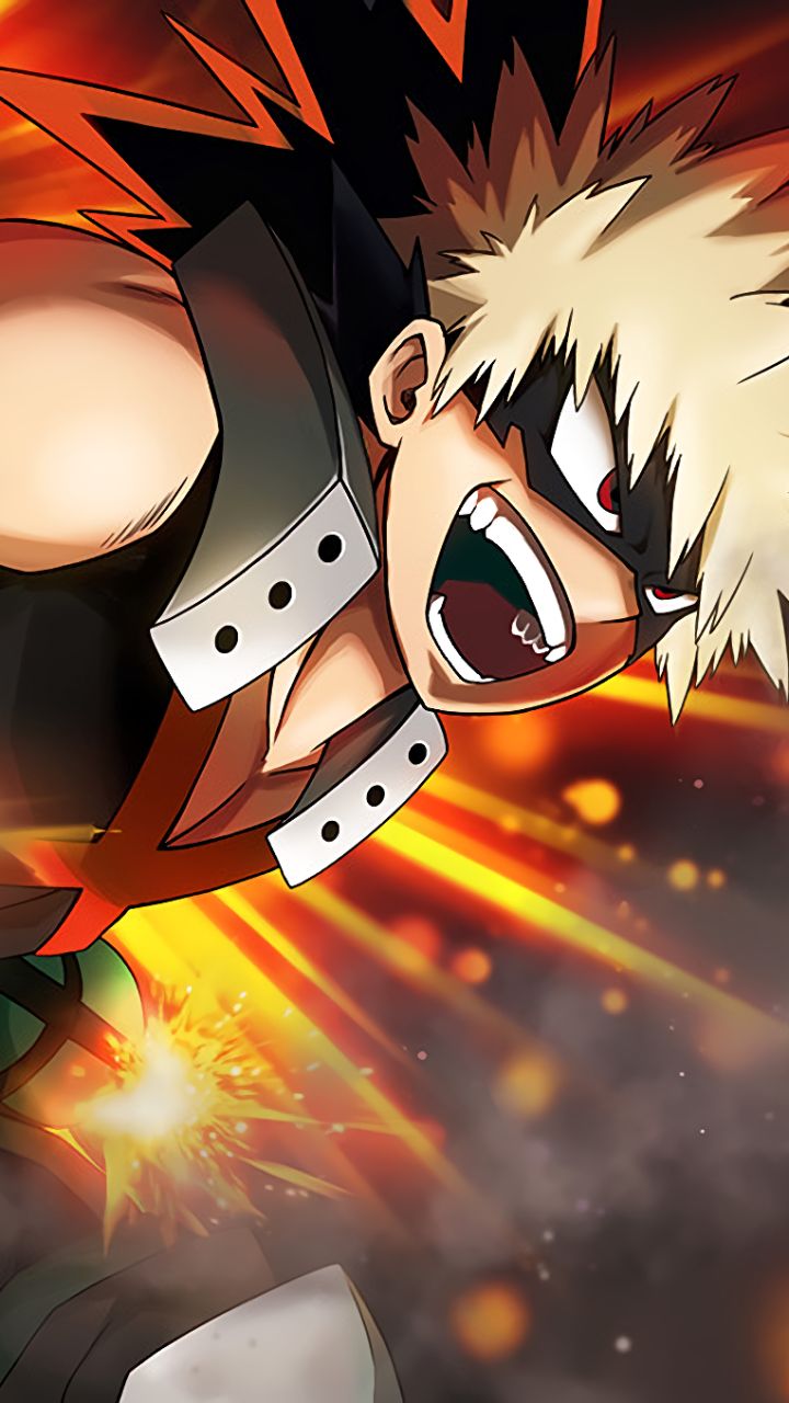 Handy-Wallpaper Animes, Katsuki Bakugou, Boku No Hero Academia kostenlos herunterladen.