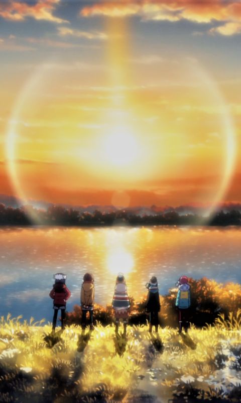 1328997 Hintergrundbild herunterladen animes, yuru camp, rin schima, nadeshiko kagamihara, aoi inuyama, chiaki oogaki, ena saitou - Bildschirmschoner und Bilder kostenlos