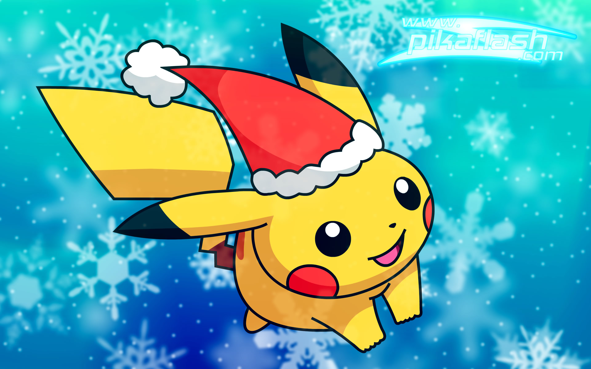 Handy-Wallpaper Weihnachten, Winter, Pokémon, Pikachu, Computerspiele kostenlos herunterladen.
