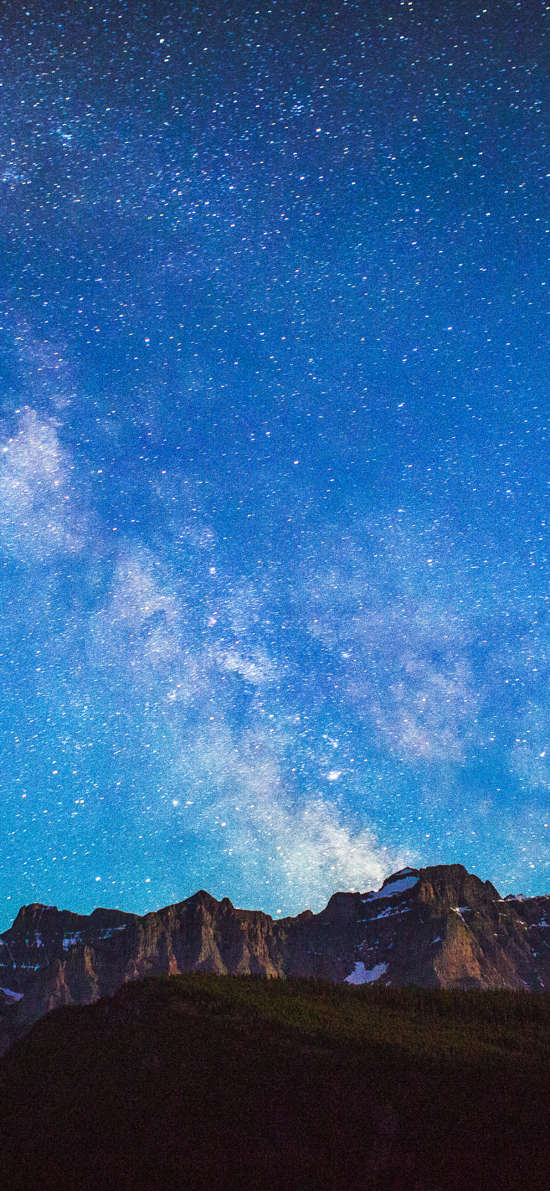 Baixar papel de parede para celular de Natureza, Céu, Estrelas, Noite, Montanha, Céu Estrelado, Via Láctea, Parque Nacional, Montana, Parque Nacional Glaciar, Terra/natureza gratuito.