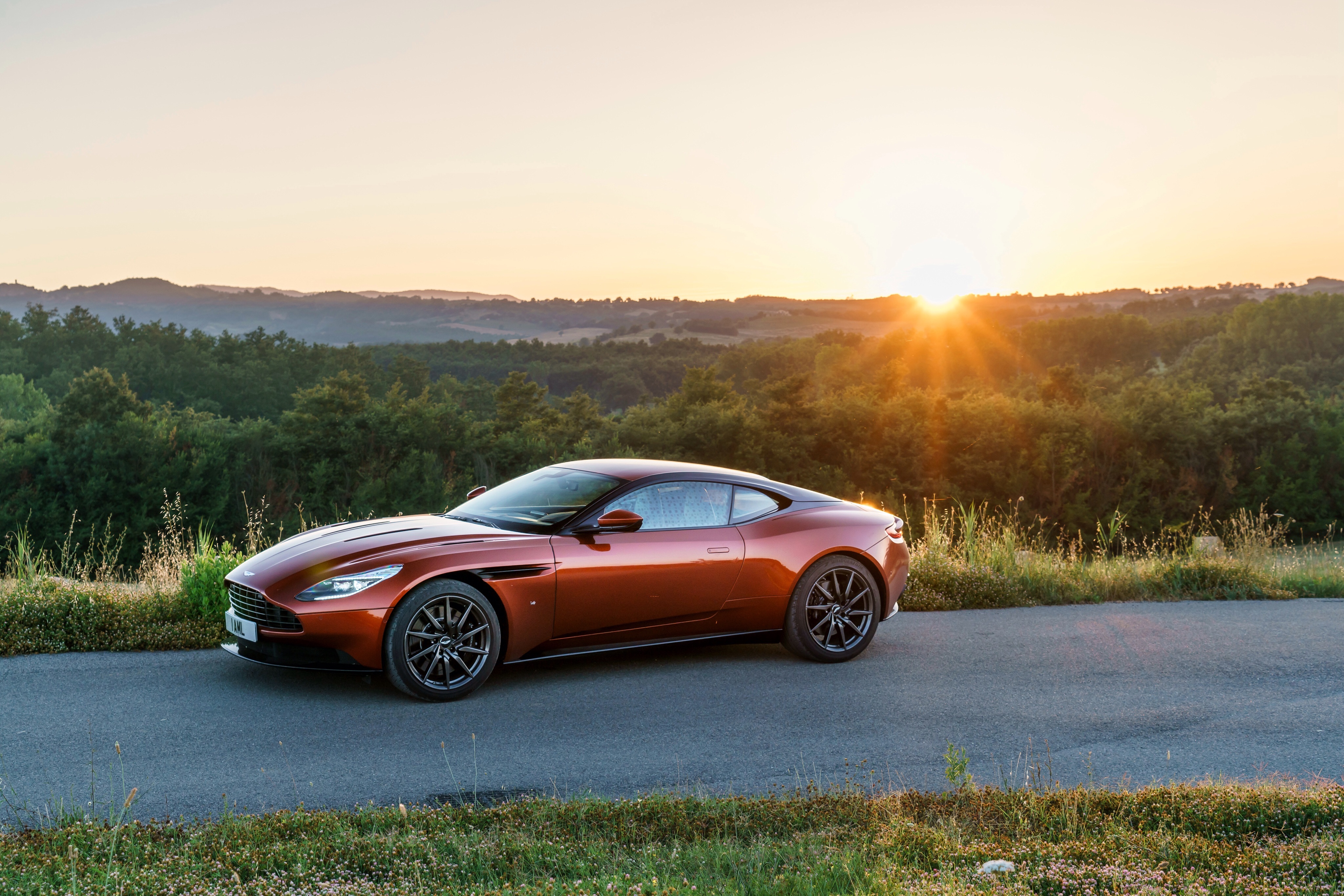 Free download wallpaper Sunset, Side View, Db11, Cars, Aston Martin on your PC desktop