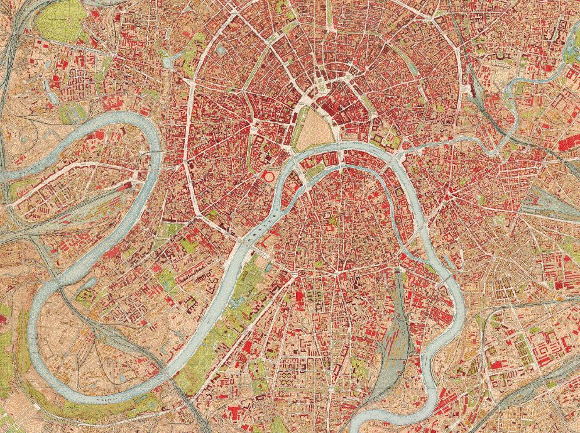 Free download wallpaper Old, Russia, Map, Moscow, Misc on your PC desktop