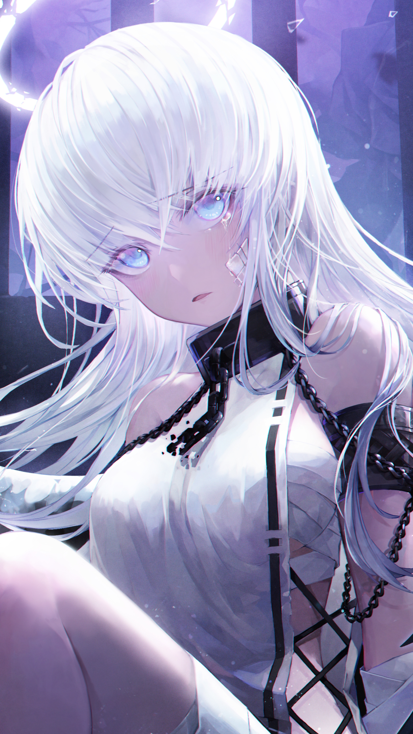 Download mobile wallpaper Anime, Original, White Hair for free.