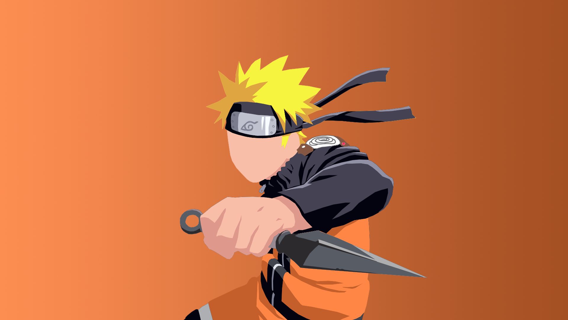 Téléchargez gratuitement l'image Naruto, Animé, Minimaliste, Naruto Uzumaki sur le bureau de votre PC